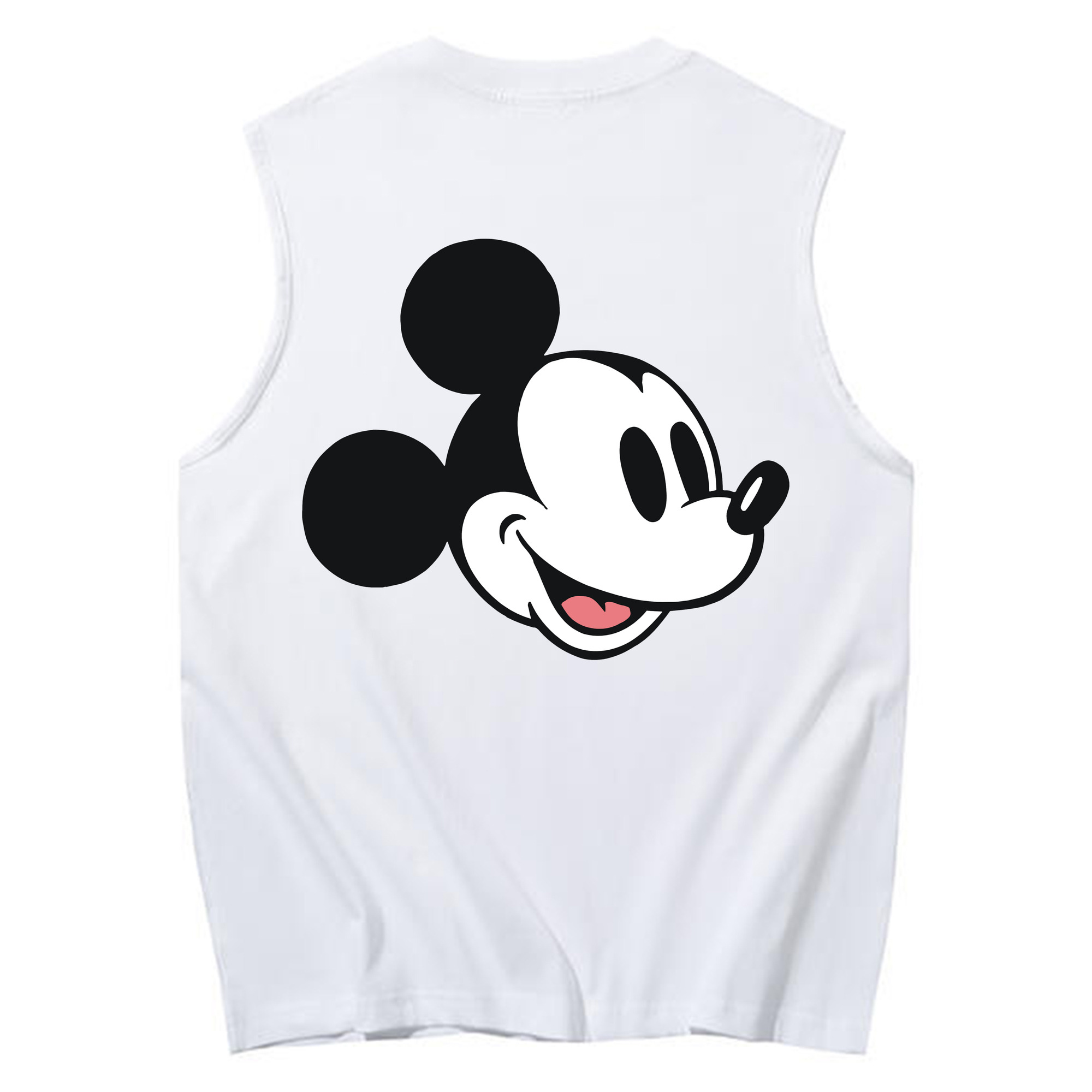 ミッキーマウス Mickey Mouse コットン100％タンクトップ（背面プリント）