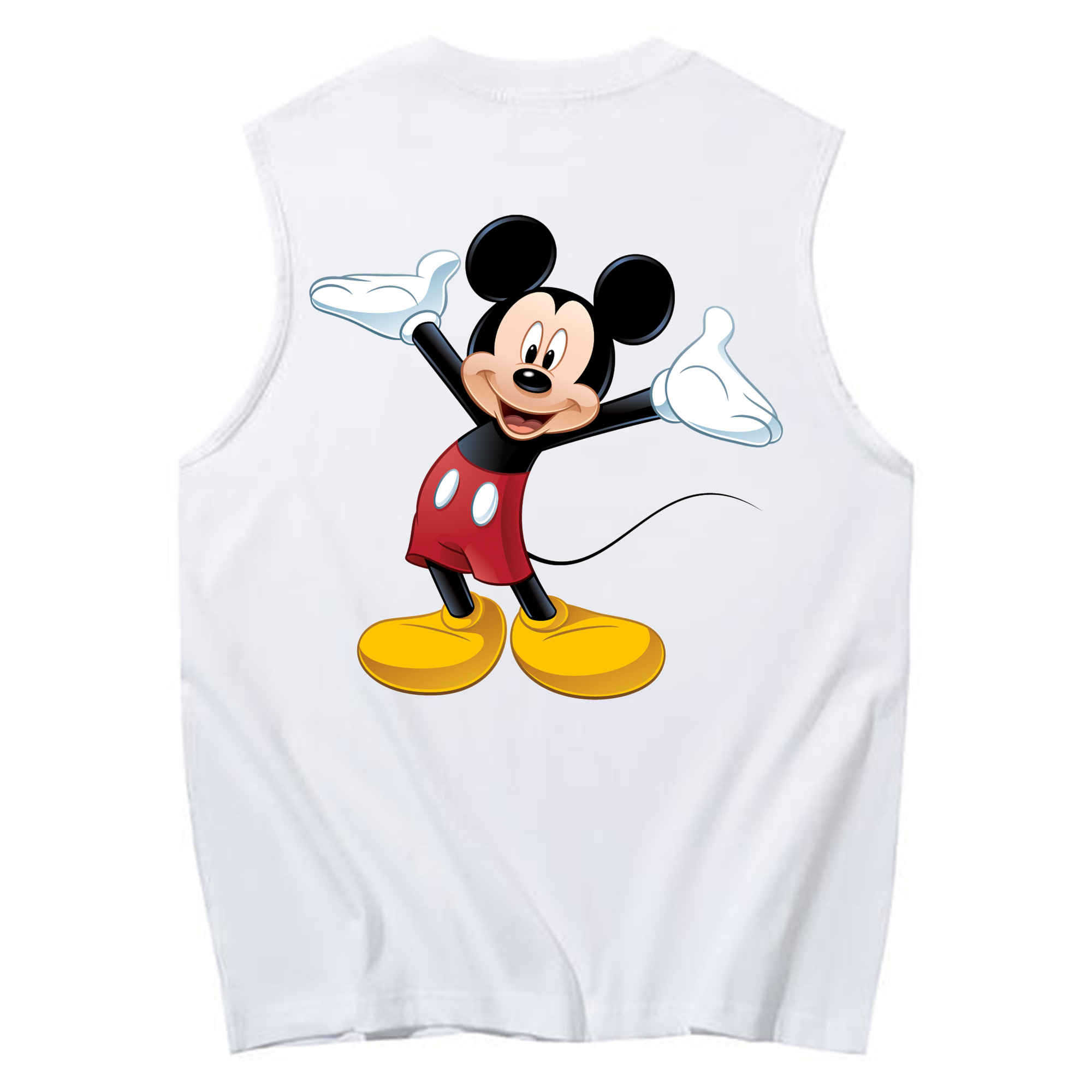 ミッキーマウス Mickey Mouse コットン100％タンクトップ（背面プリント）