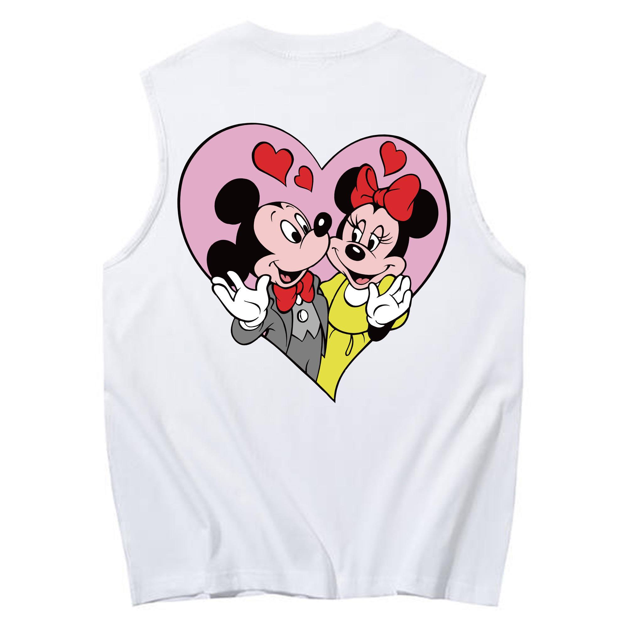 ミッキーマウス Mickey Mouse コットン100％タンクトップ（背面プリント）