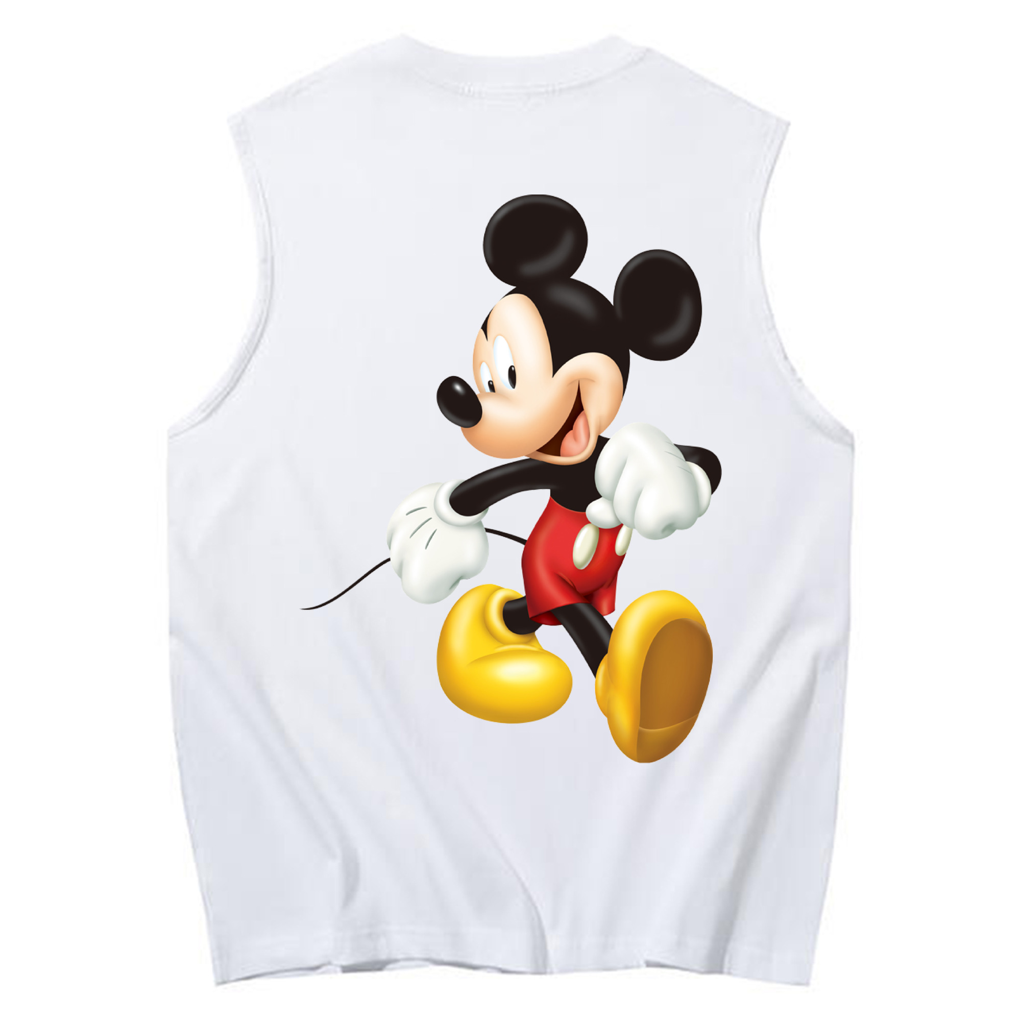 ミッキーマウス Mickey Mouse コットン100％タンクトップ（背面プリント）