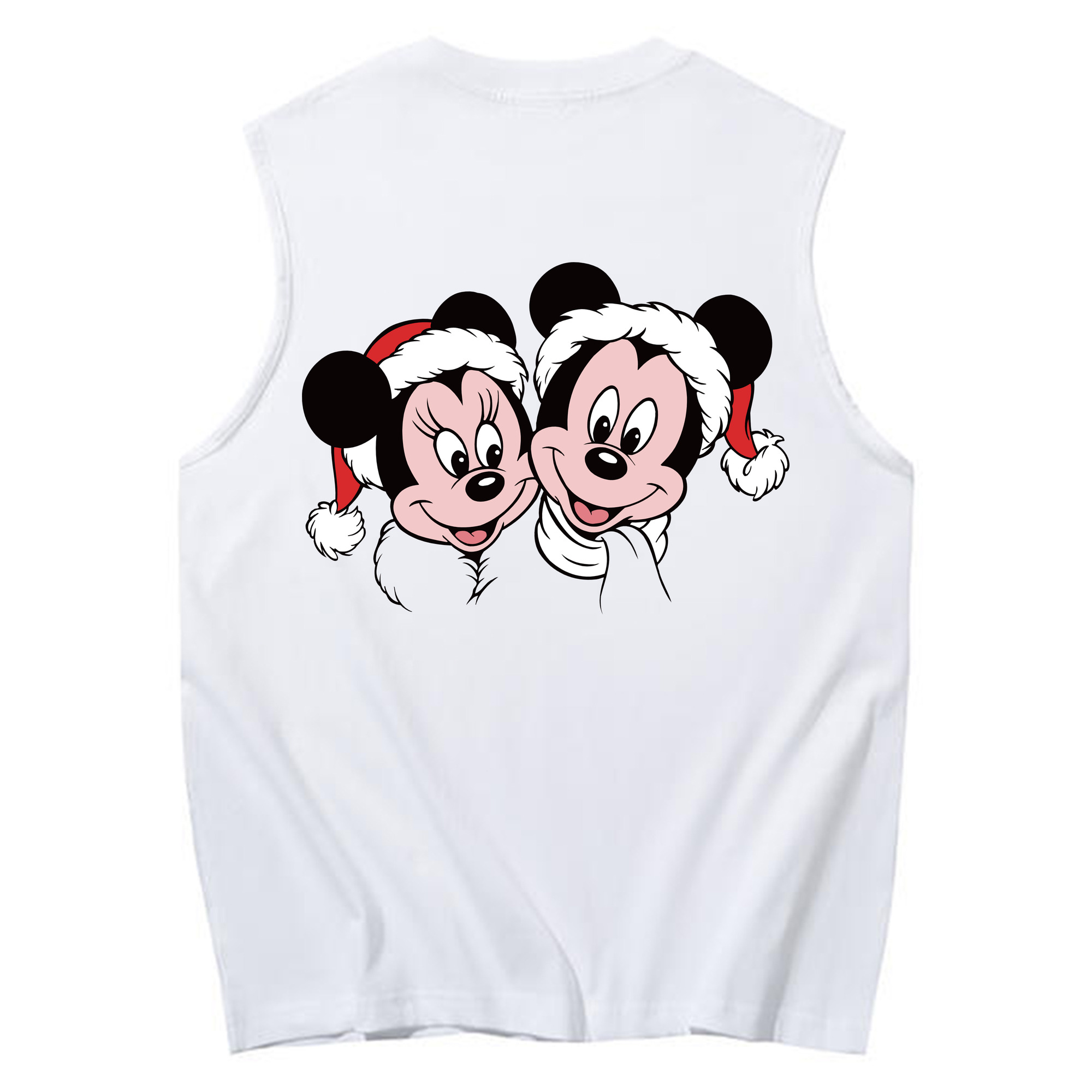 ミッキーマウス Mickey Mouse コットン100％タンクトップ（背面プリント）