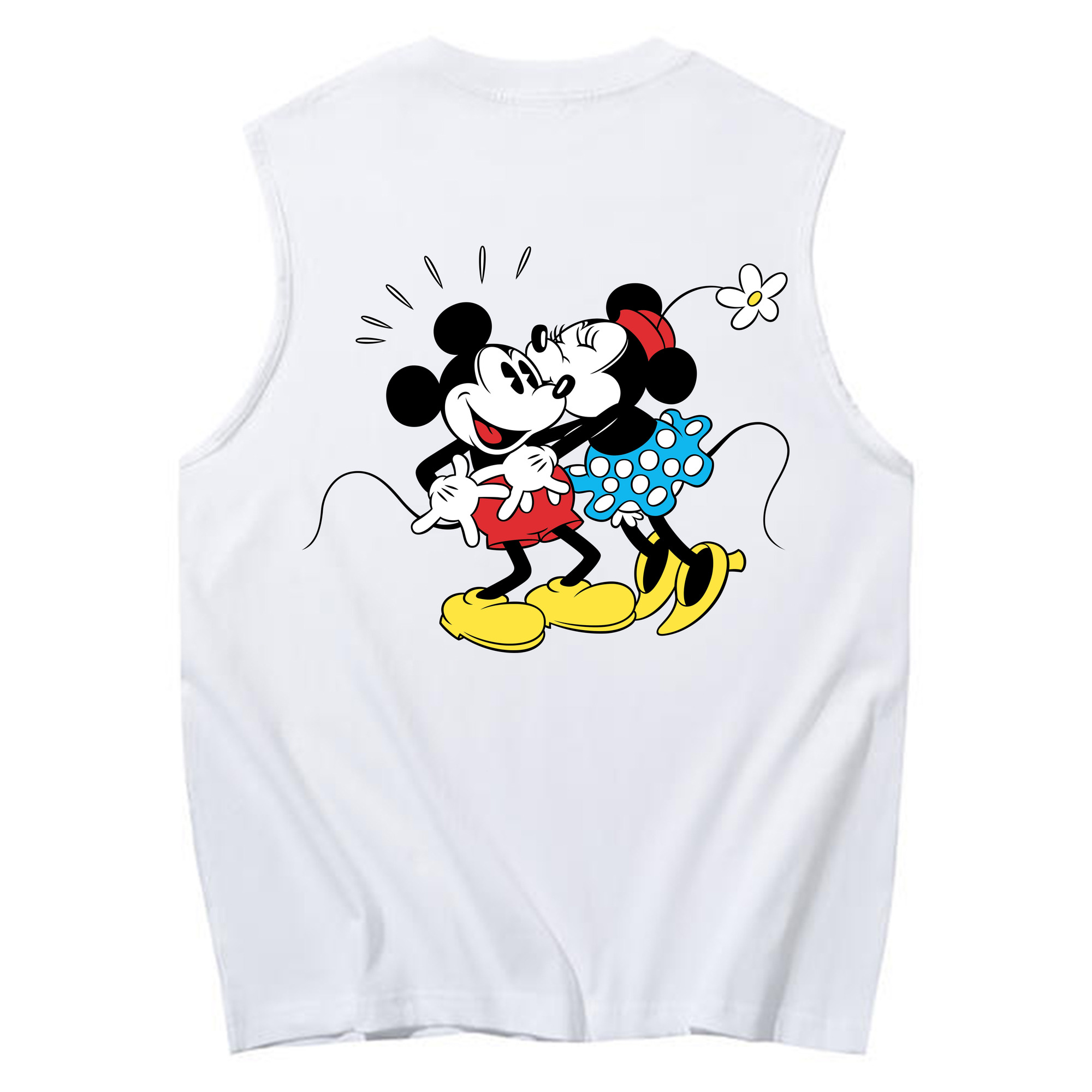 ミッキーマウス Mickey Mouse コットン100％タンクトップ（背面プリント）