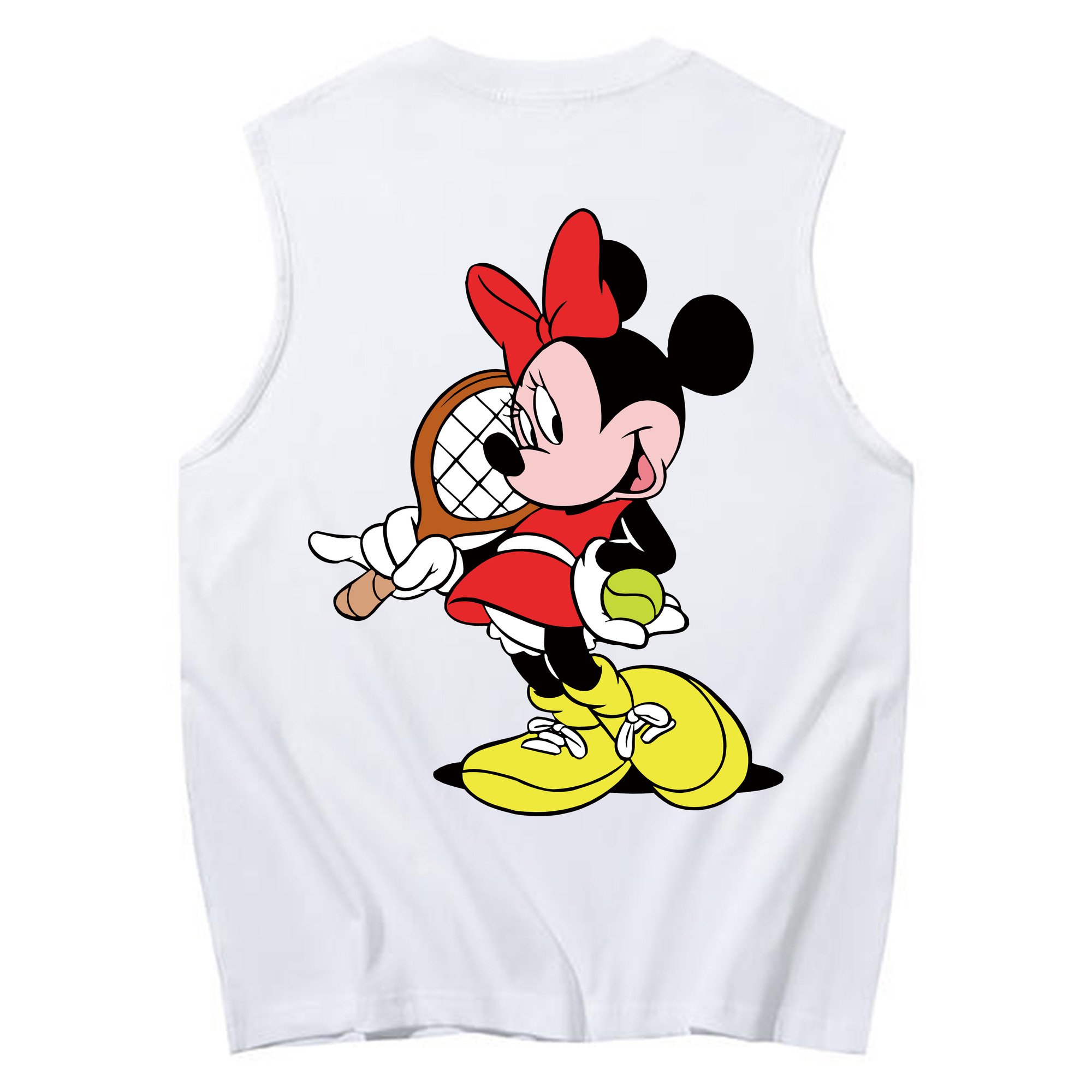 ミッキーマウス Mickey Mouse コットン100％タンクトップ（背面プリント）