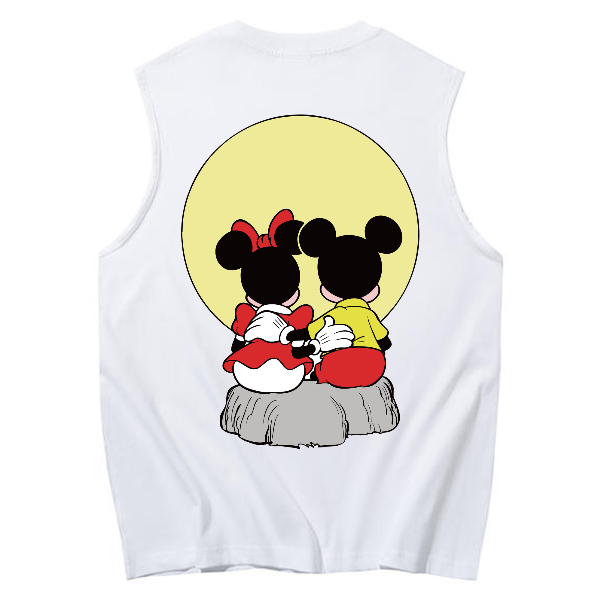 ミッキーマウス Mickey Mouse コットン100％タンクトップ（背面プリント）