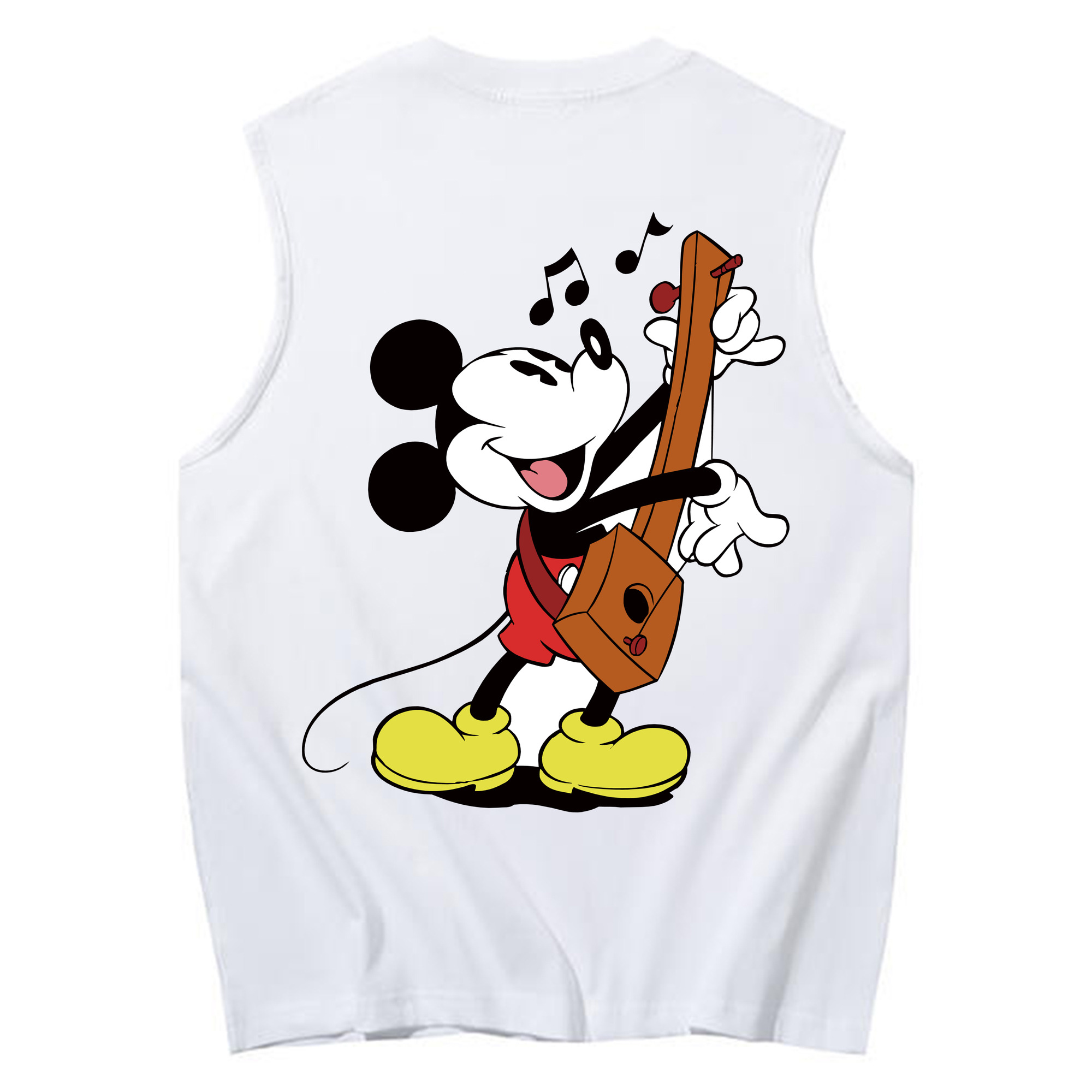ミッキーマウス Mickey Mouse コットン100％タンクトップ（背面プリント）