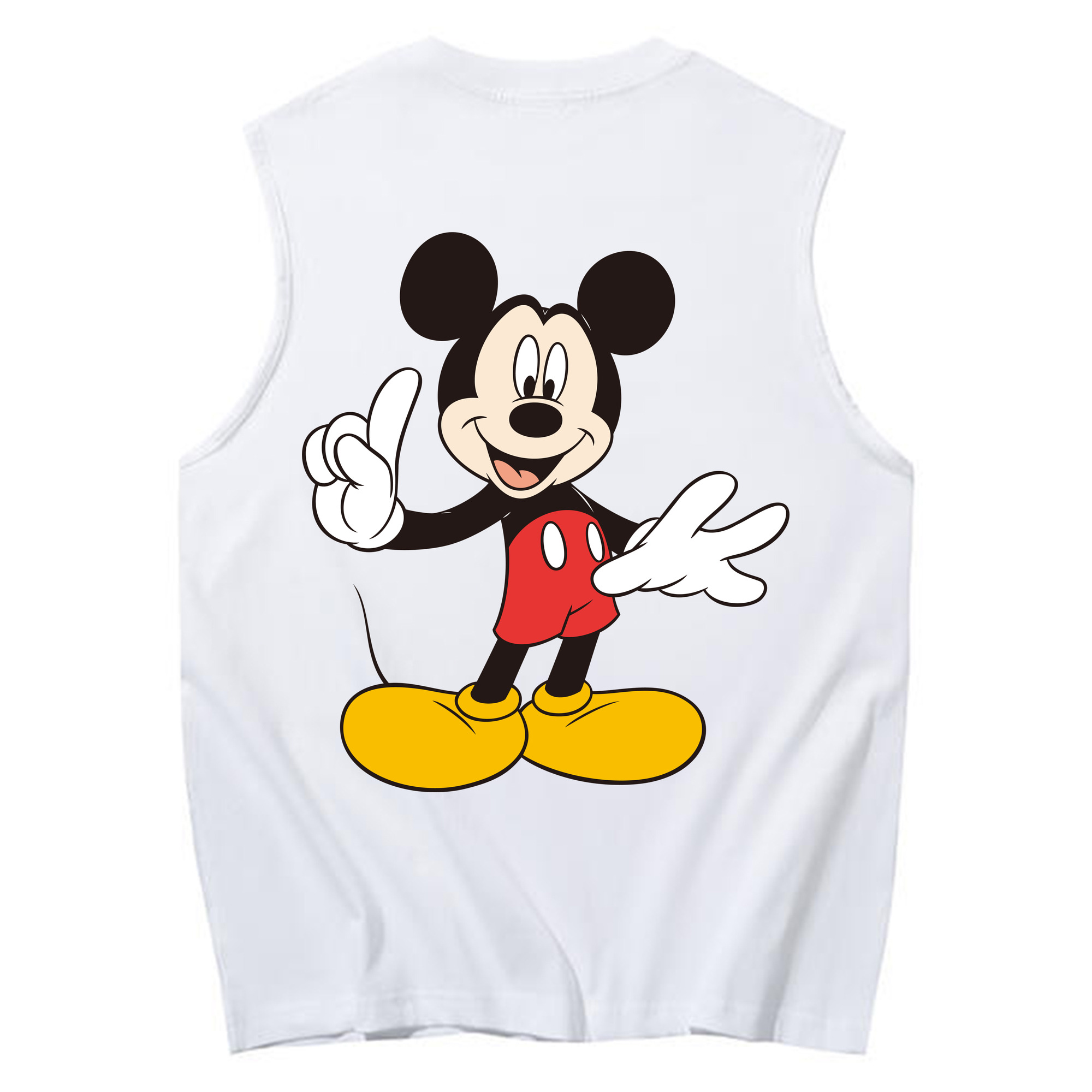 （画像用） ミッキーマウス Mickey Mouse コットン100％タンクトップ（背面プリント）