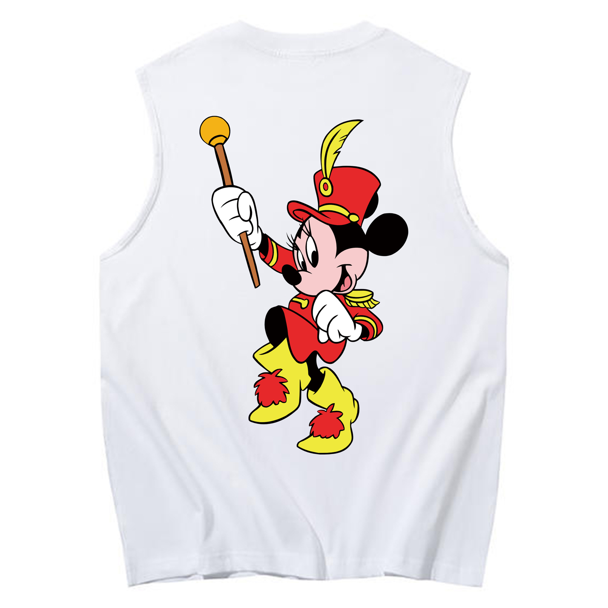 ミッキーマウス Mickey Mouse コットン100％タンクトップ（背面プリント）