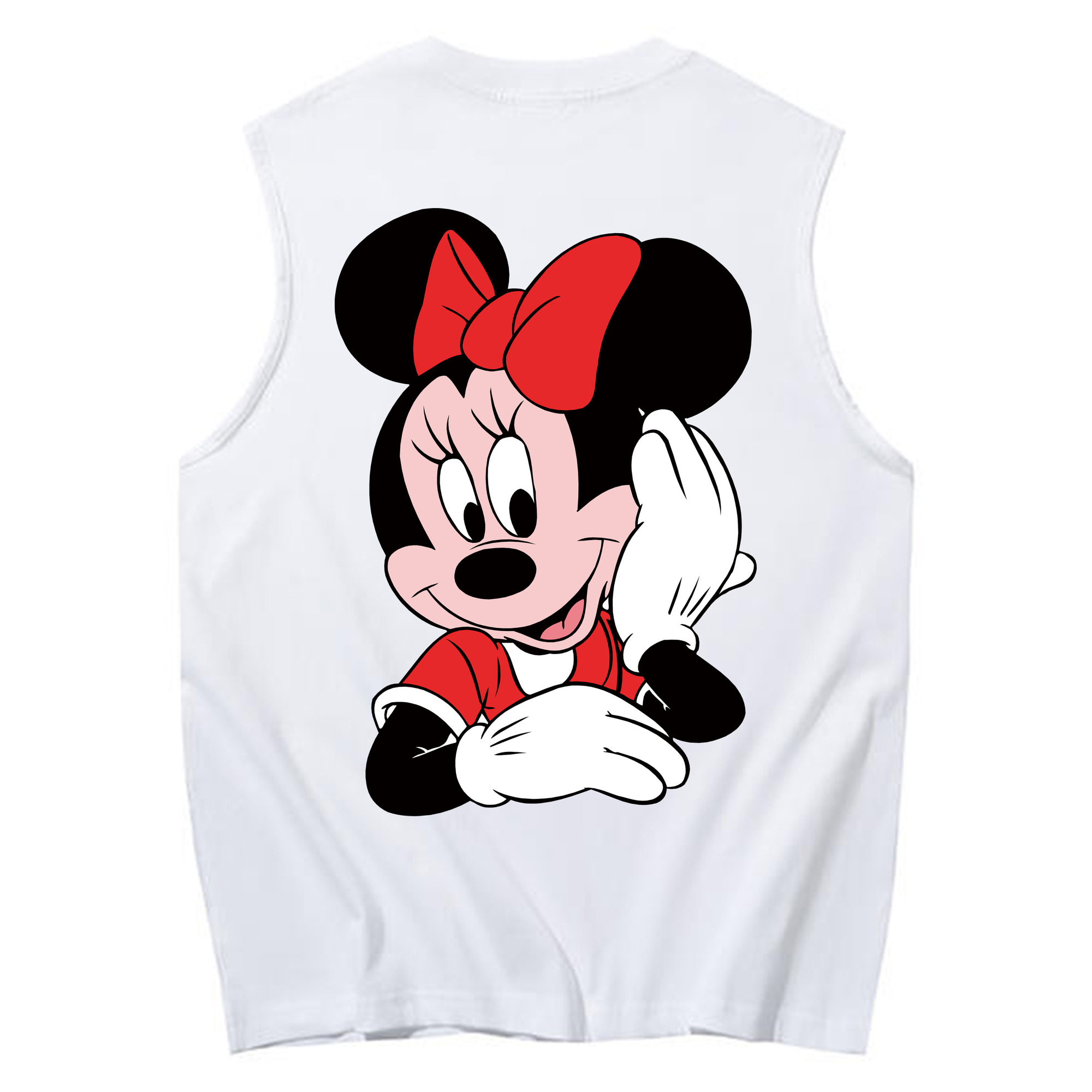ミッキーマウス Mickey Mouse コットン100％タンクトップ（背面プリント）
