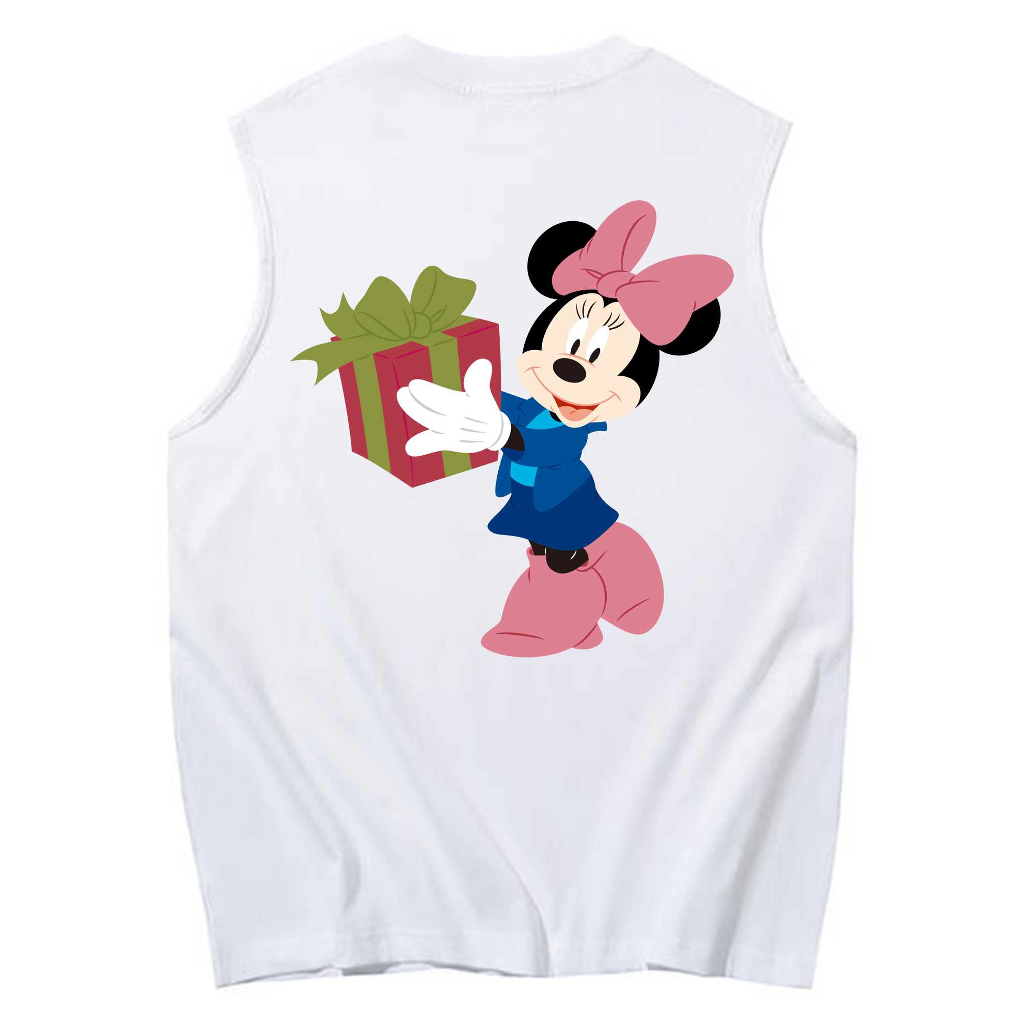 ミッキーマウス Mickey Mouse コットン100％タンクトップ（背面プリント）