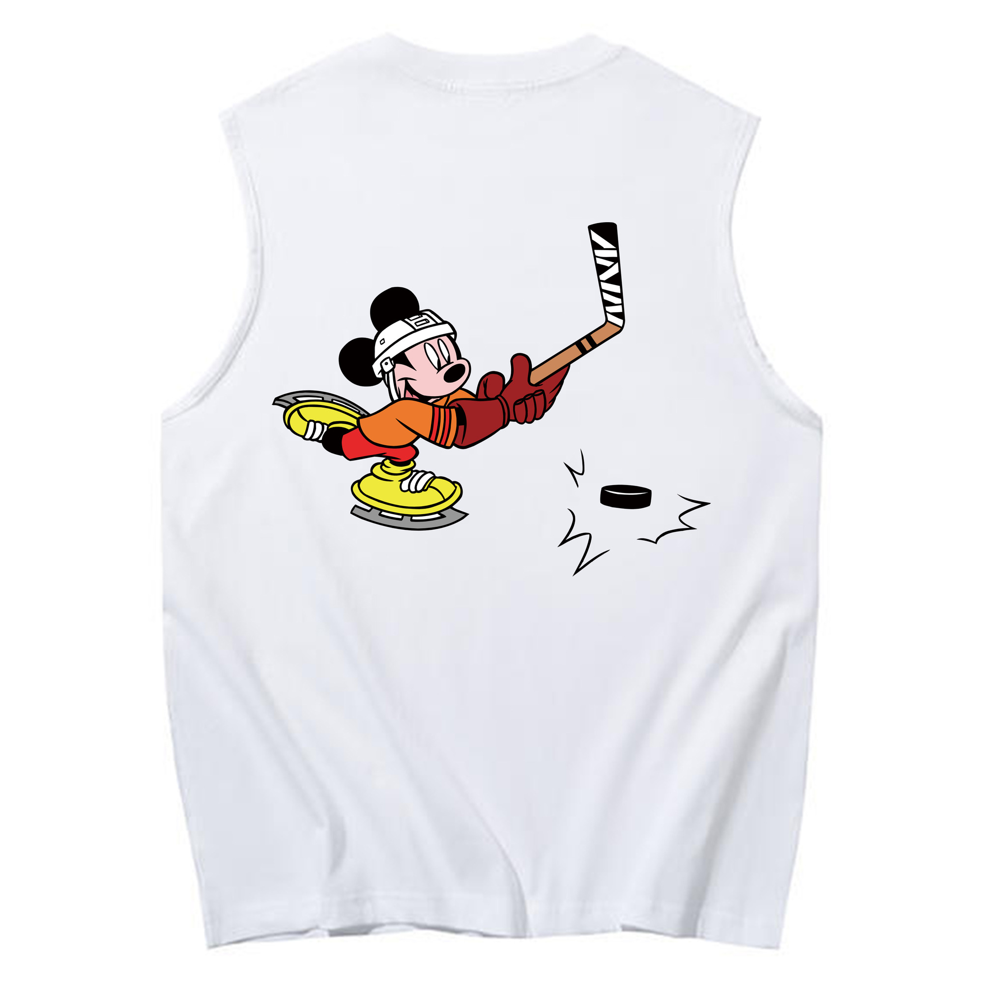 ミッキーマウス Mickey Mouse コットン100％タンクトップ（背面プリント）
