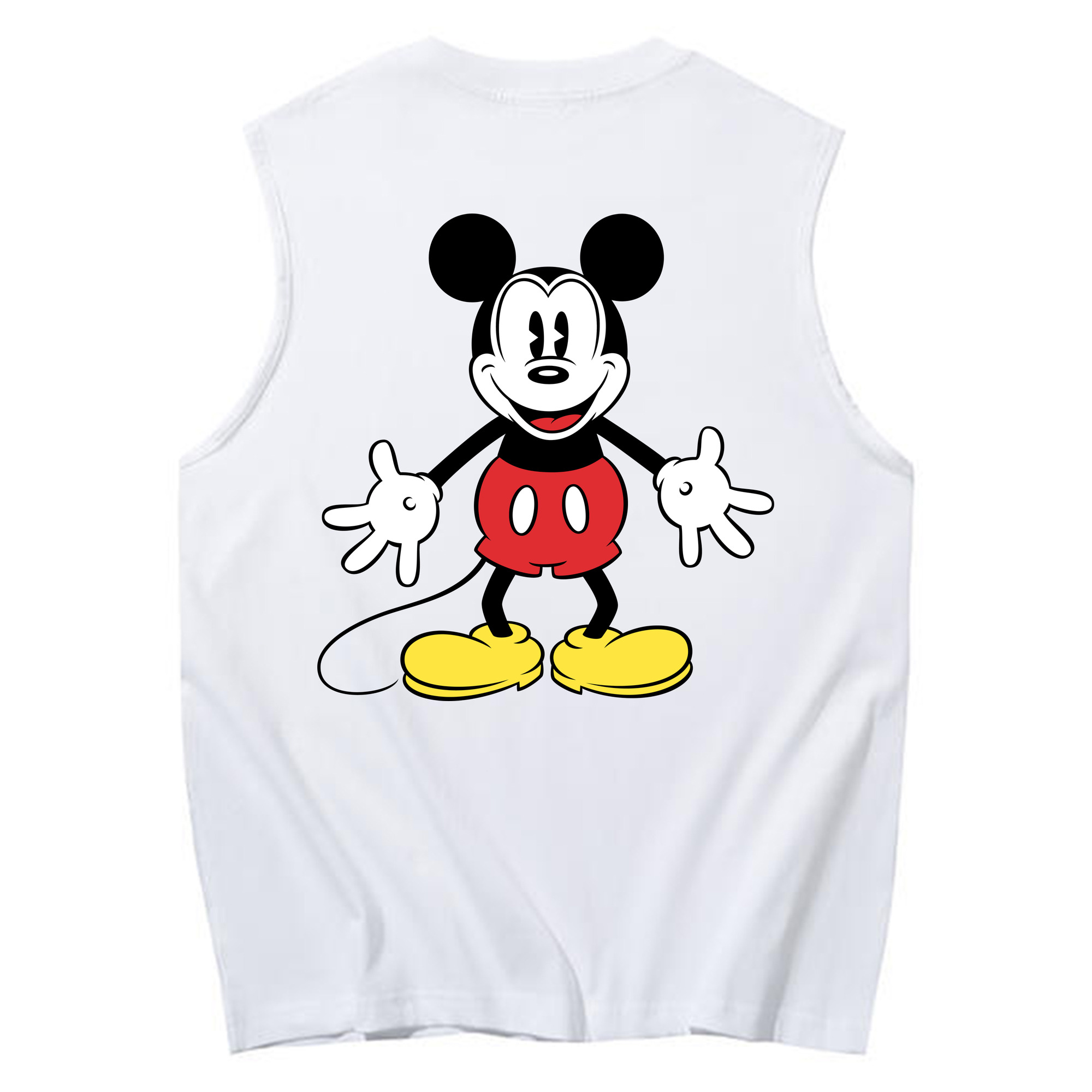 ミッキーマウス Mickey Mouse コットン100％タンクトップ（背面プリント）