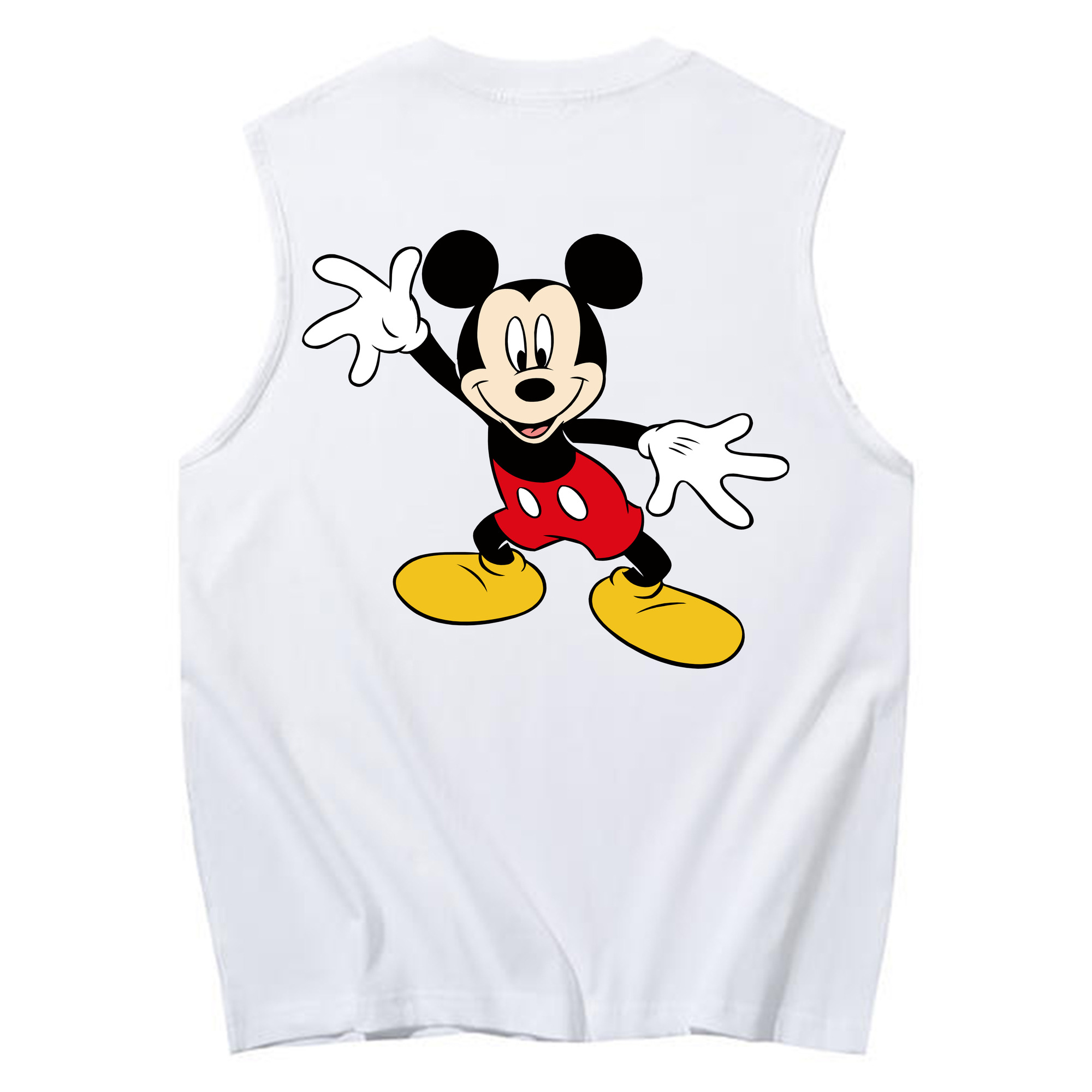 ミッキーマウス Mickey Mouse コットン100％タンクトップ（背面プリント）