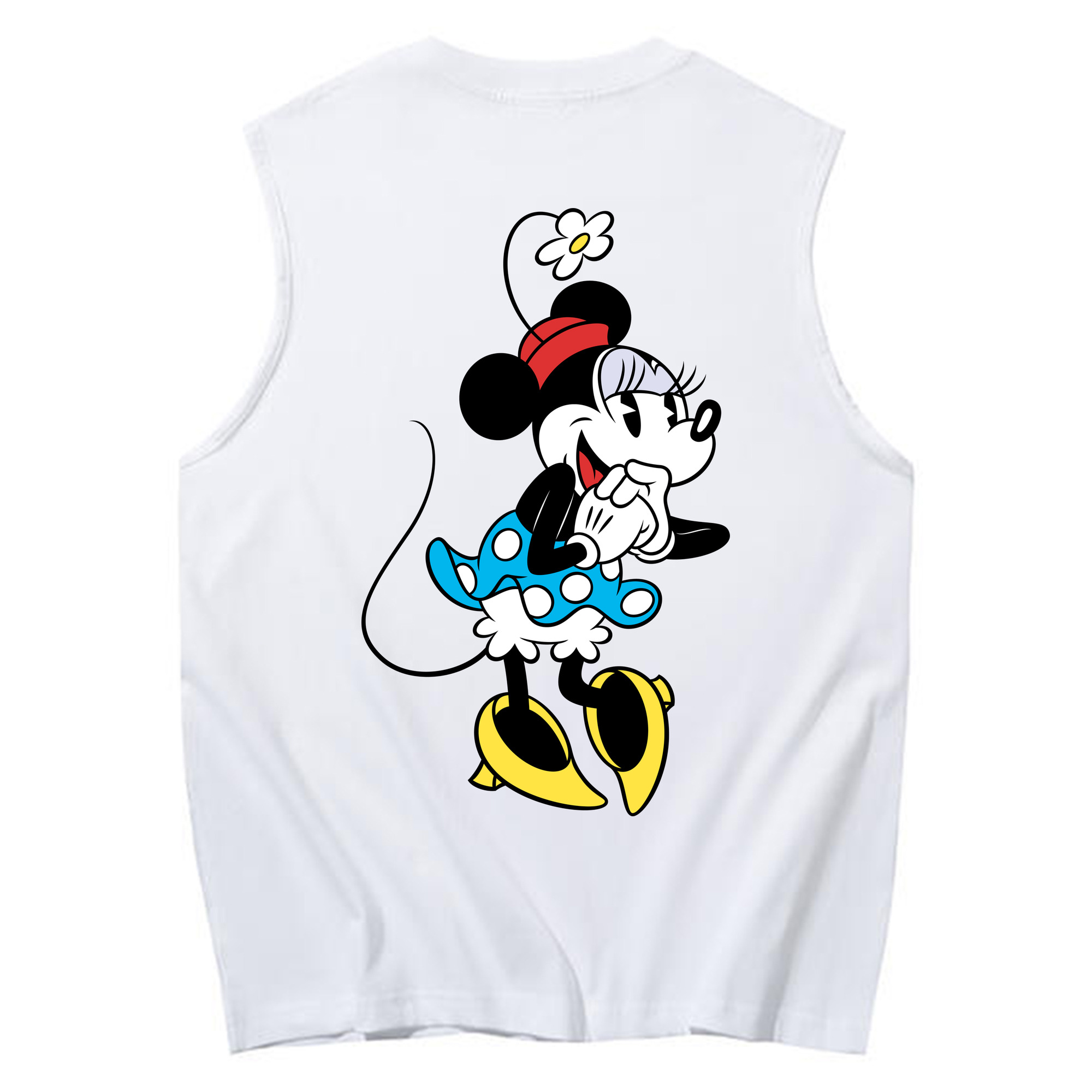 ミッキーマウス Mickey Mouse コットン100％タンクトップ（背面プリント）