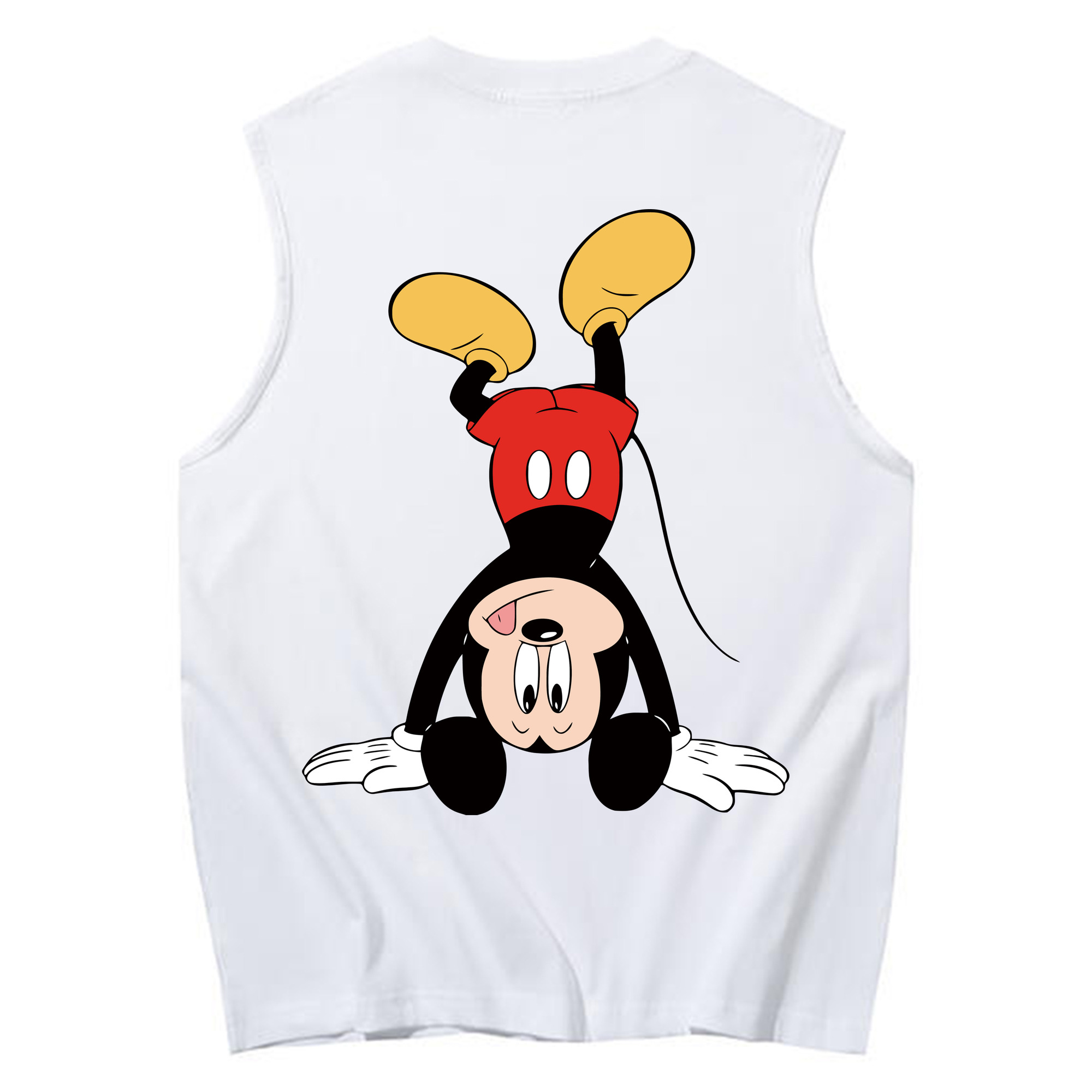 ミッキーマウス Mickey Mouse コットン100％タンクトップ（背面プリント）
