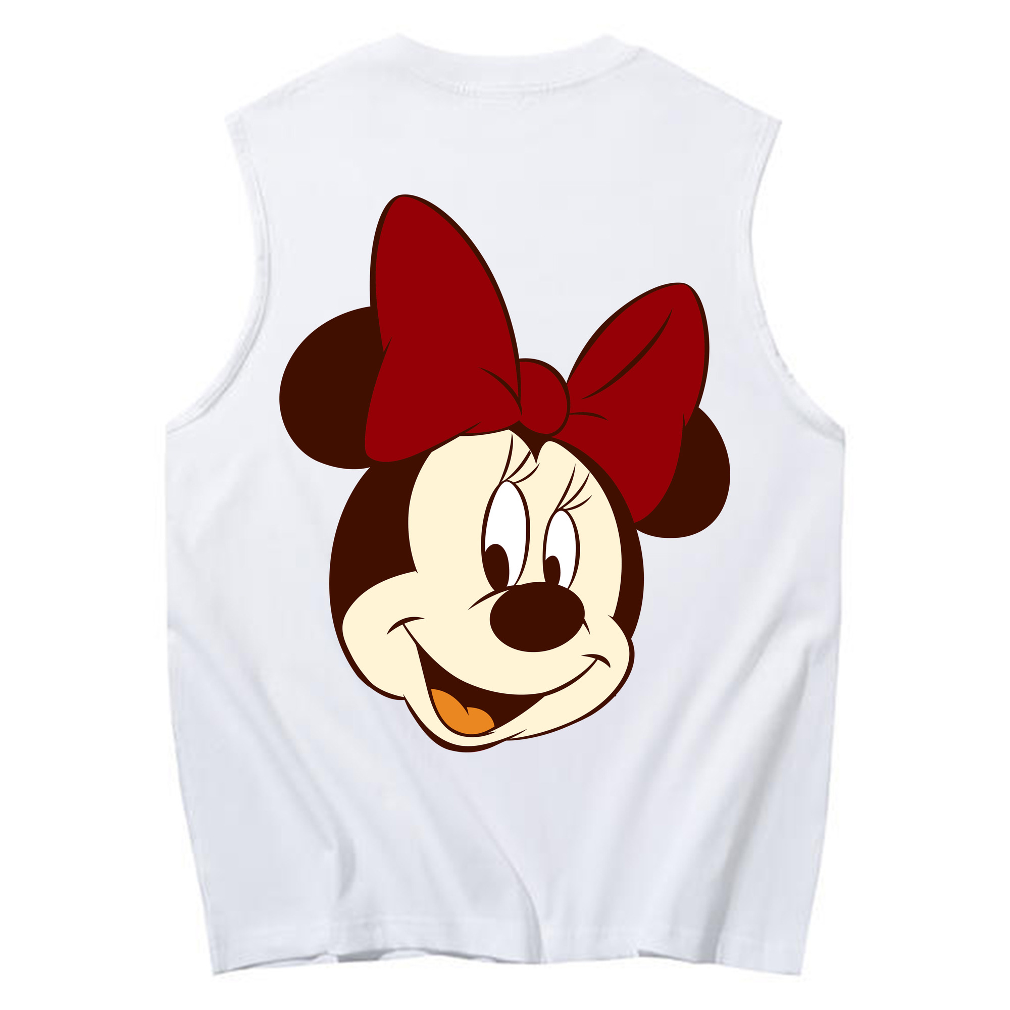 ミッキーマウス Mickey Mouse コットン100％タンクトップ（背面プリント）