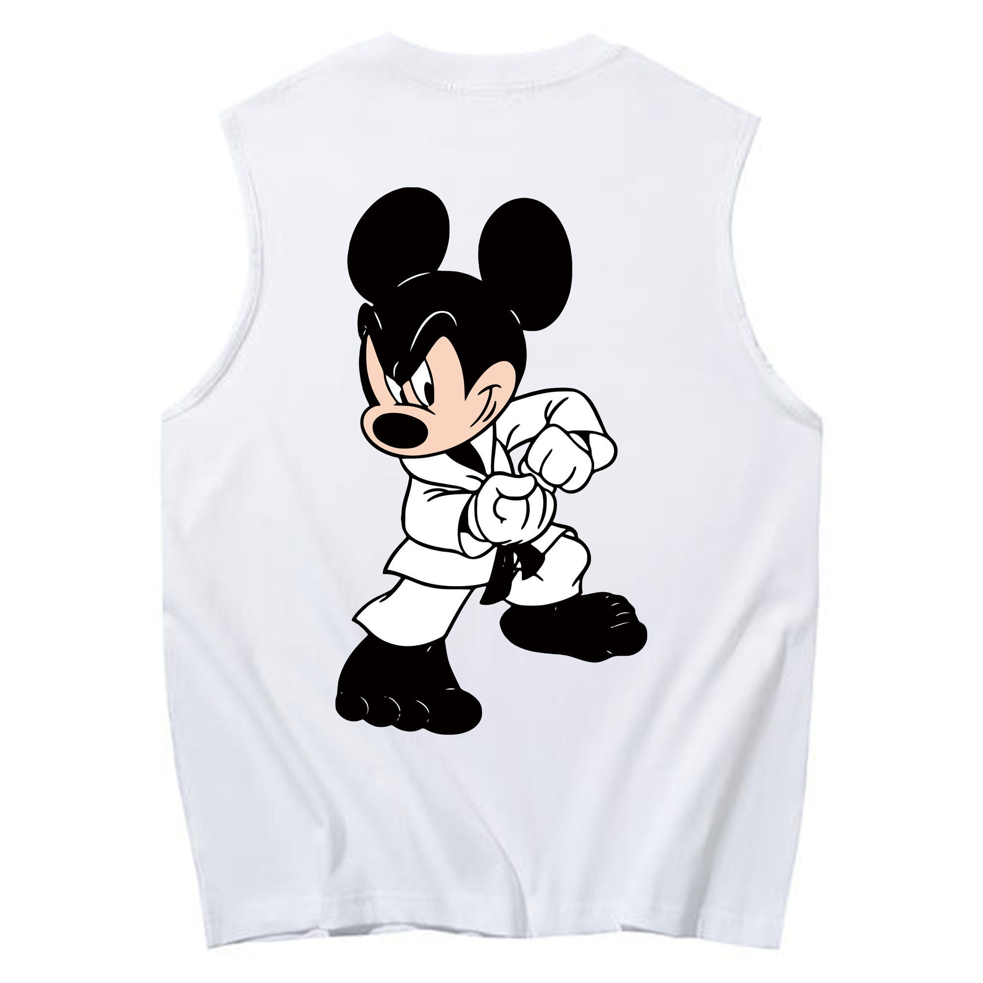 ミッキーマウス Mickey Mouse コットン100％タンクトップ（背面プリント）