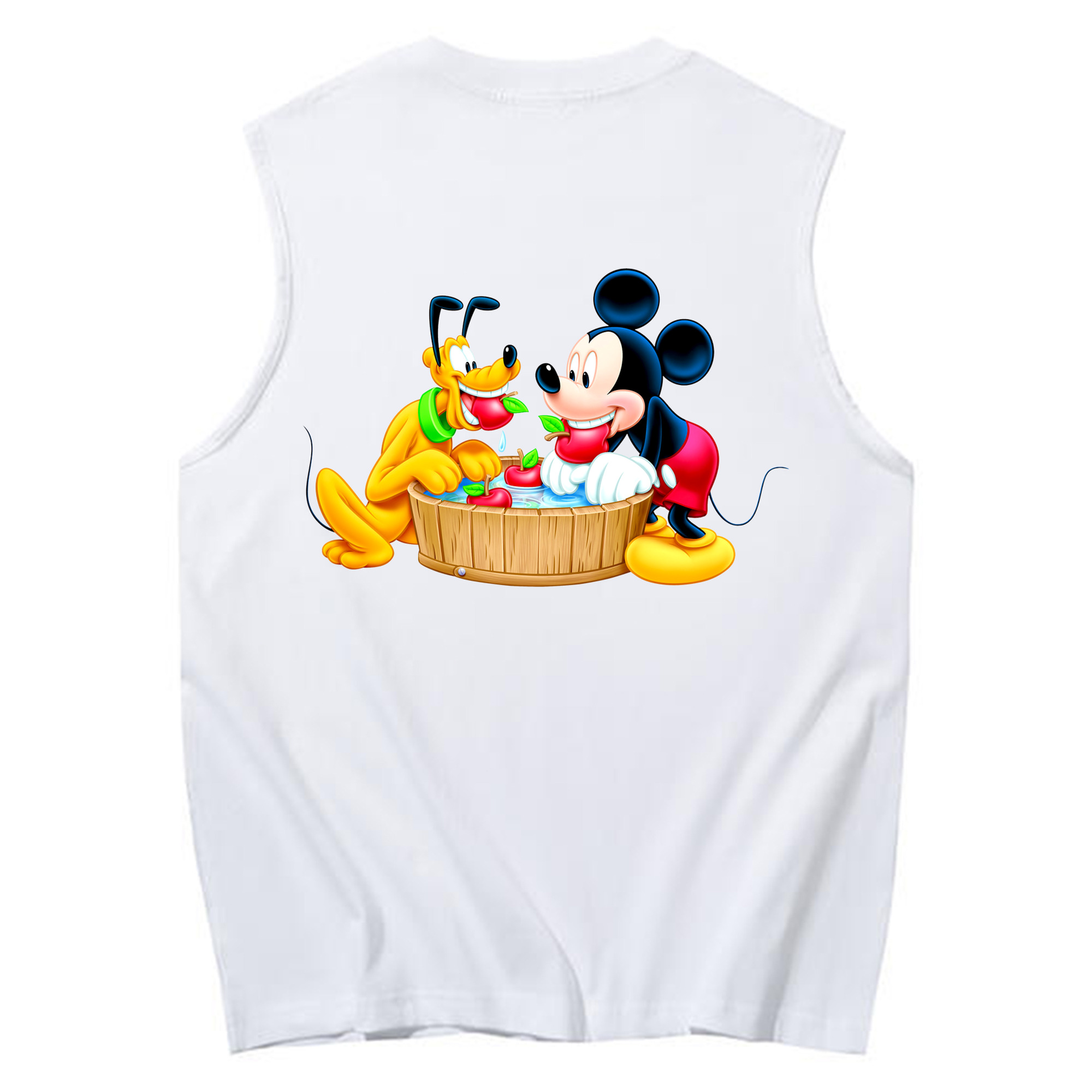 ミッキーマウス Mickey Mouse コットン100％タンクトップ（背面プリント）