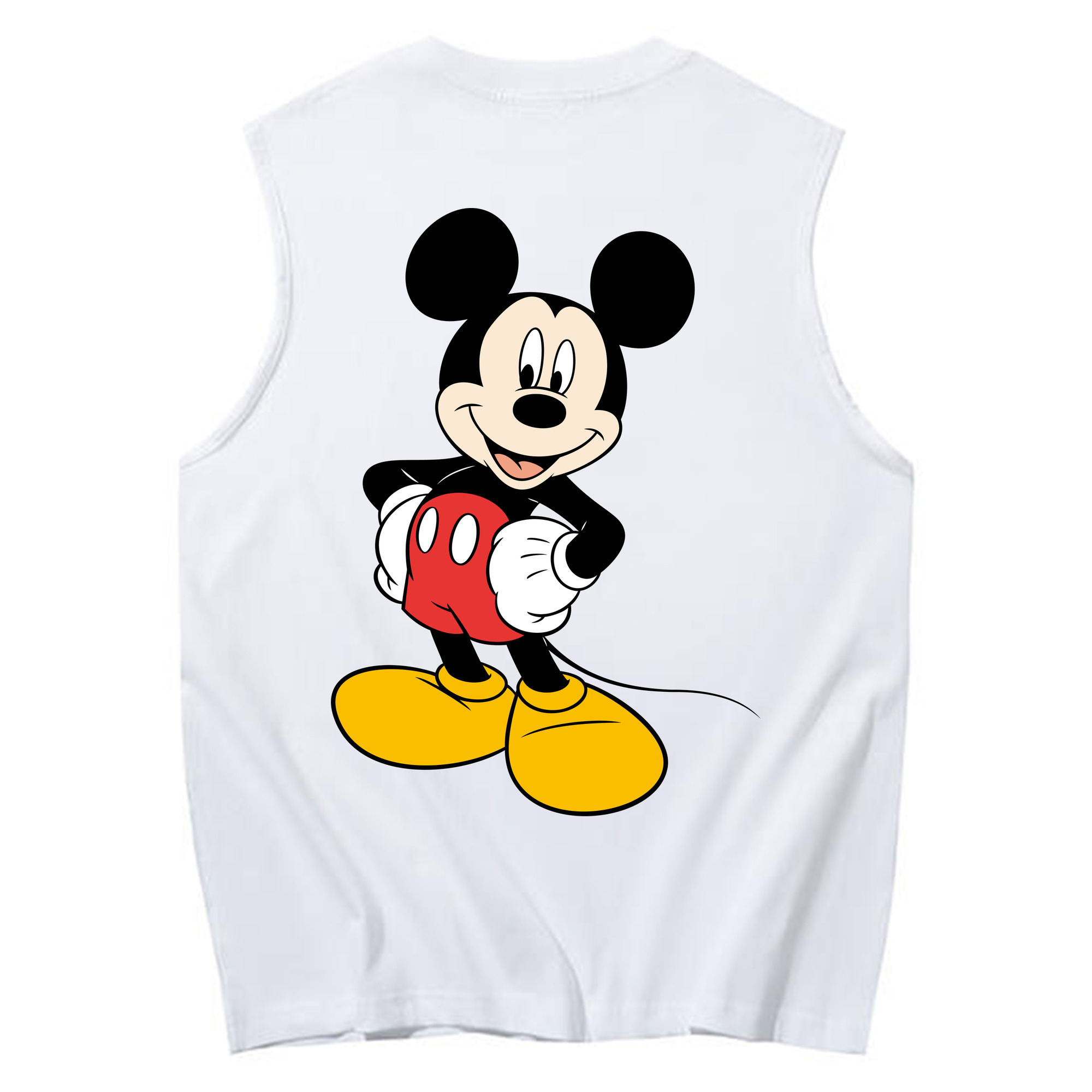 ミッキーマウス Mickey Mouse コットン100％タンクトップ（背面プリント）