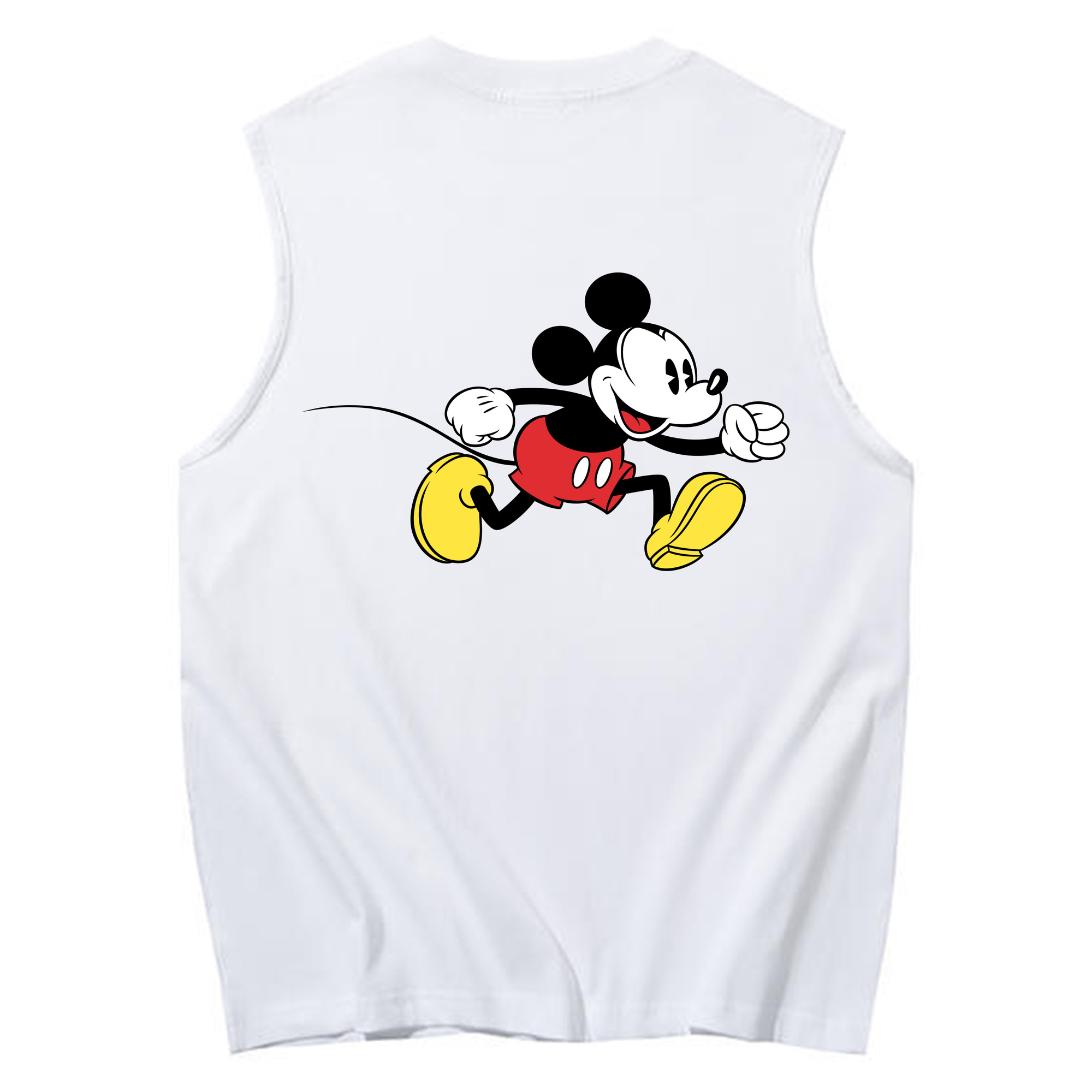 （画像用） ミッキーマウス Mickey Mouse コットン100％タンクトップ（背面プリント）