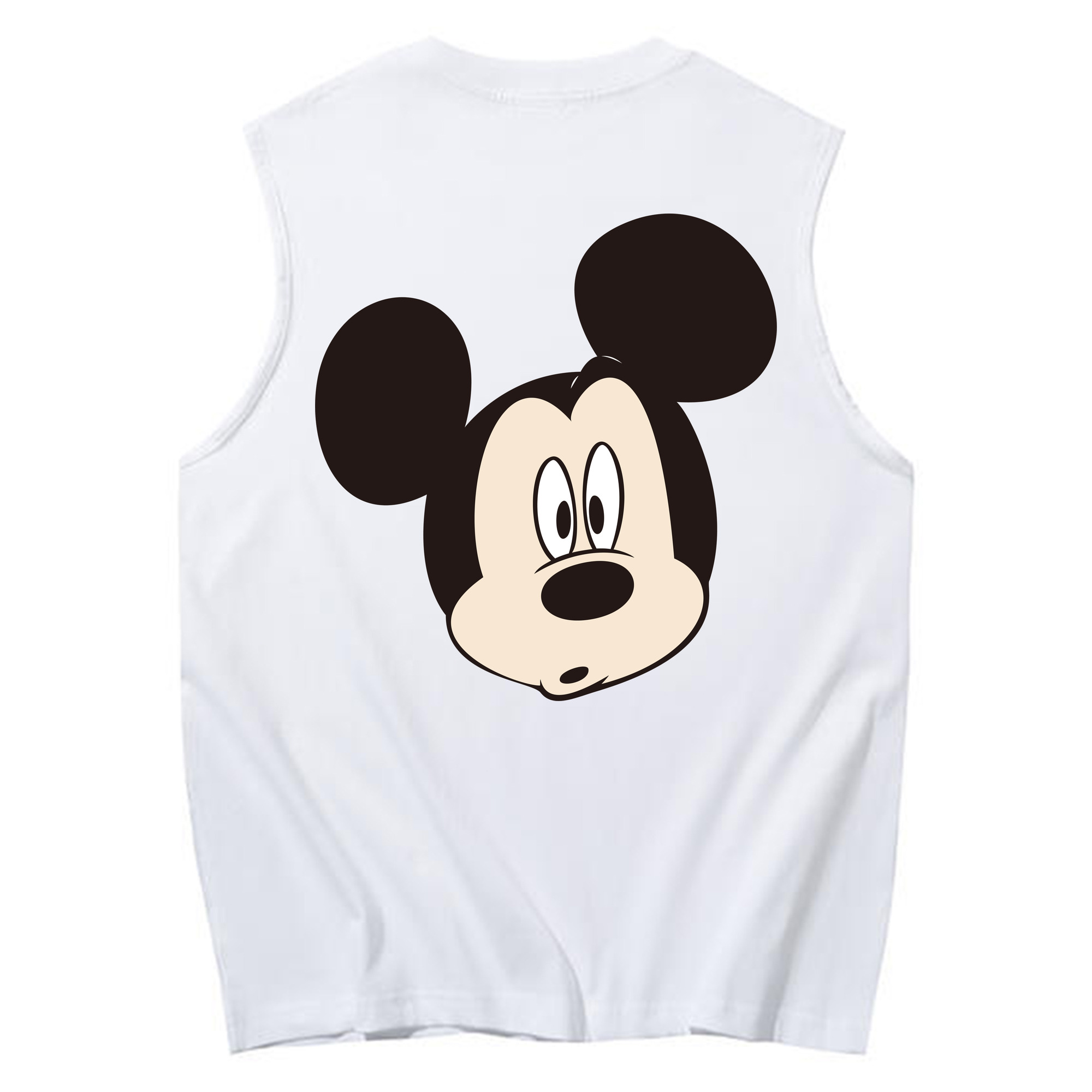 ミッキーマウス Mickey Mouse コットン100％タンクトップ（背面プリント）