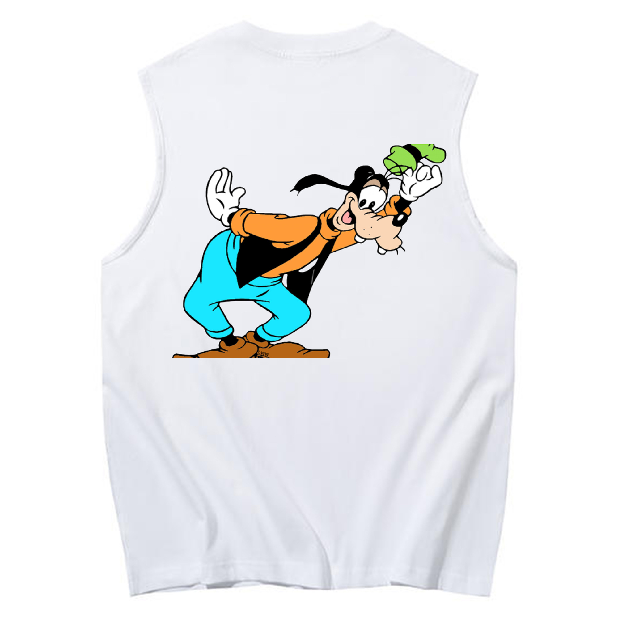 ミッキーマウス Mickey Mouse コットン100％タンクトップ（背面プリント）