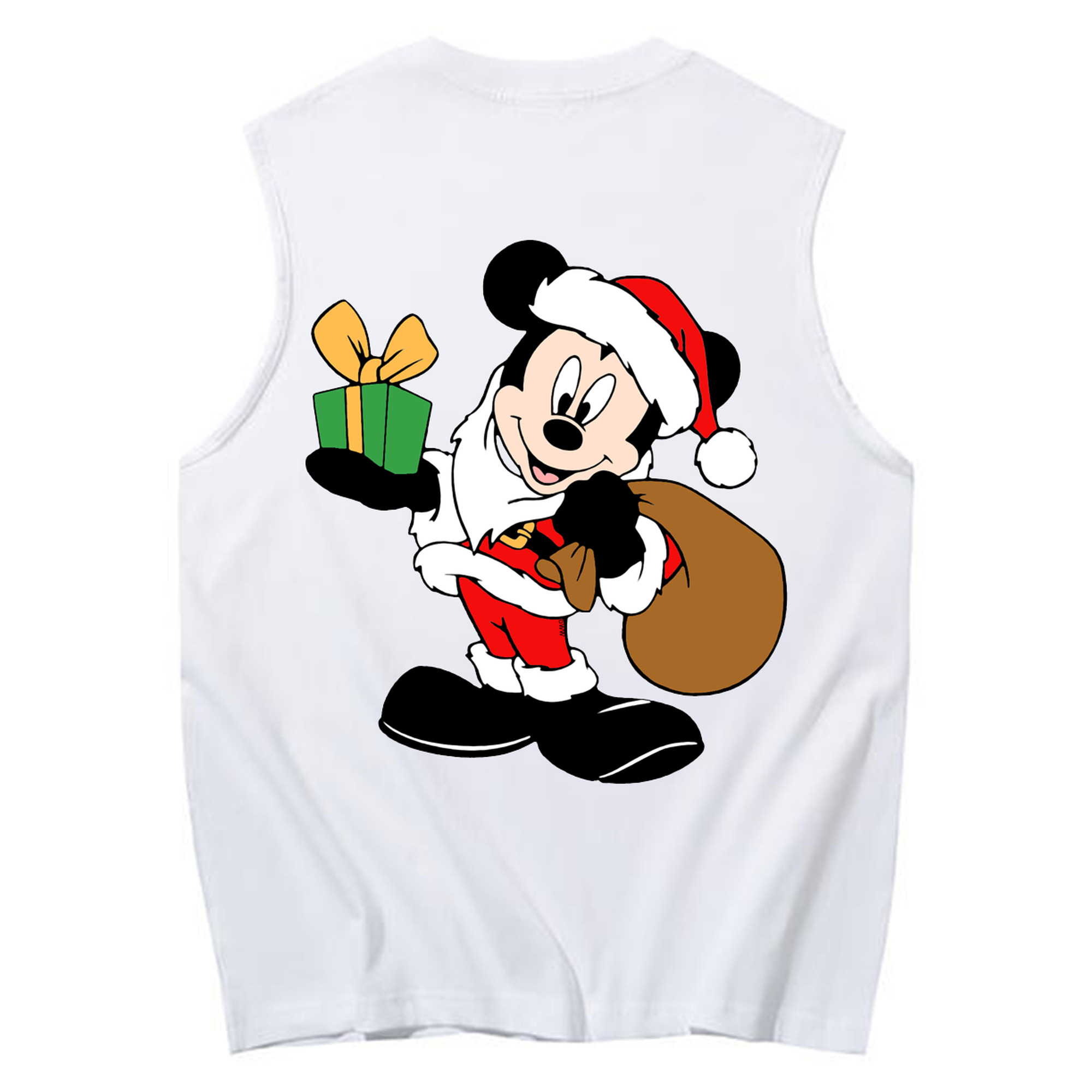 ミッキーマウス Mickey Mouse コットン100％タンクトップ（背面プリント）