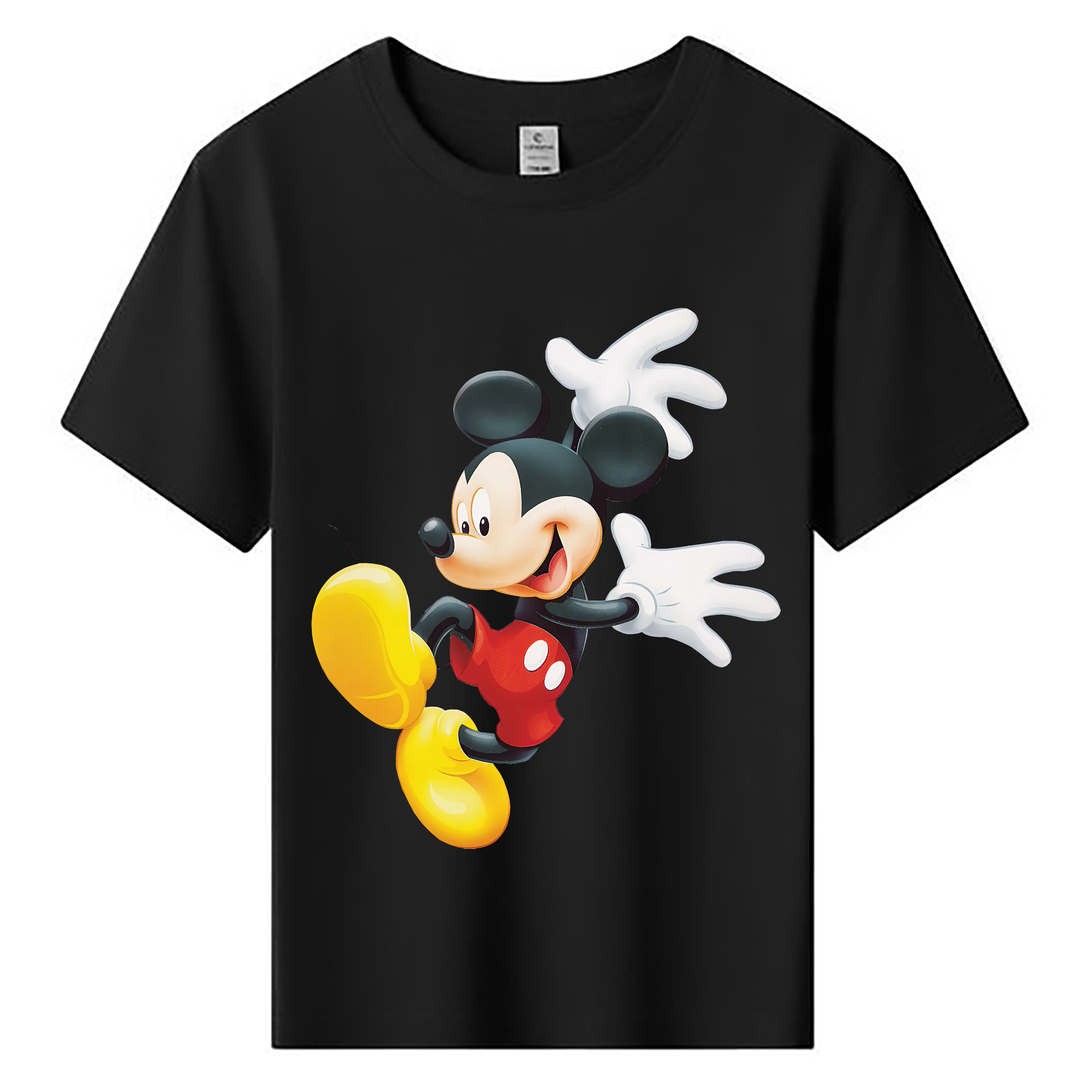 （画像用） ミッキーマウス Mickey Mouse 綿100％キッズTシャツ（フロントプリント）