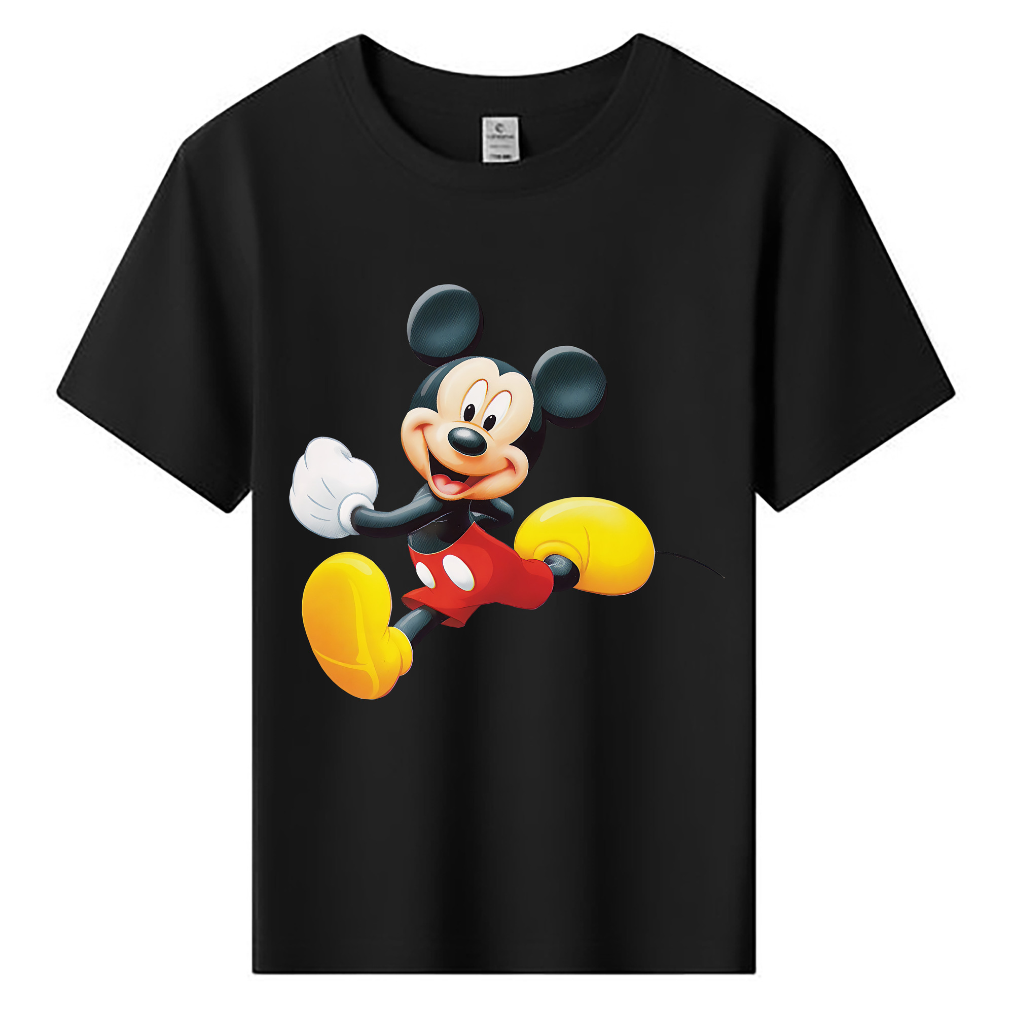 ミッキーマウス Mickey Mouse 綿100％キッズTシャツ（フロントプリント）