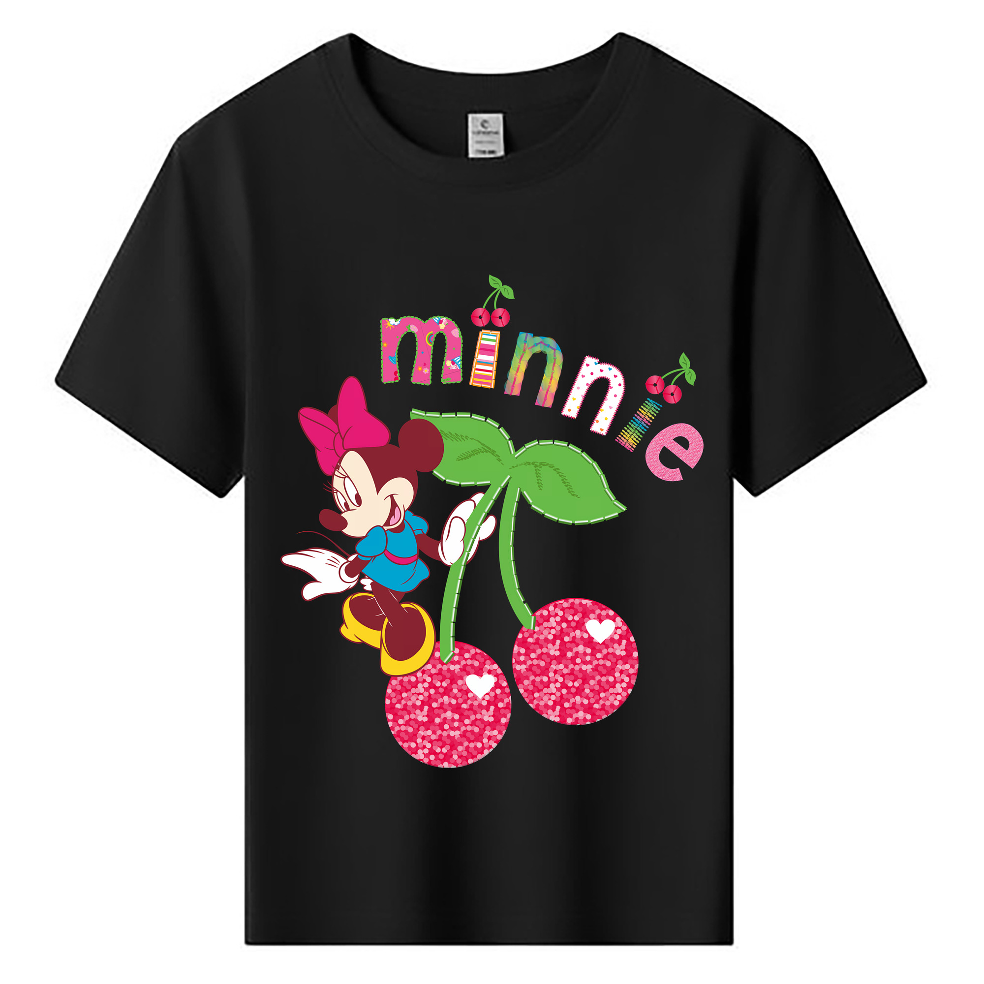 （画像用） ミッキーマウス Mickey Mouse 綿100％キッズTシャツ（フロントプリント）