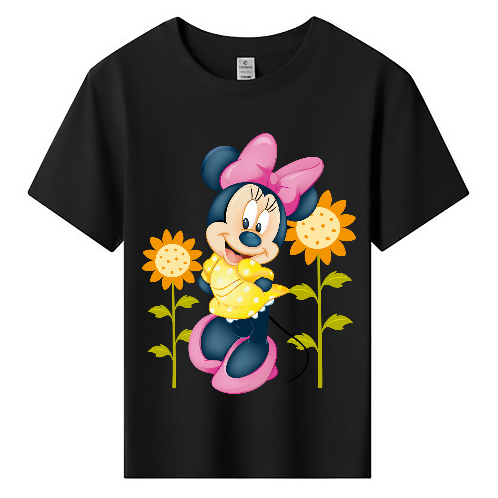 （画像用） ミッキーマウス Mickey Mouse 綿100％キッズTシャツ（フロントプリント）