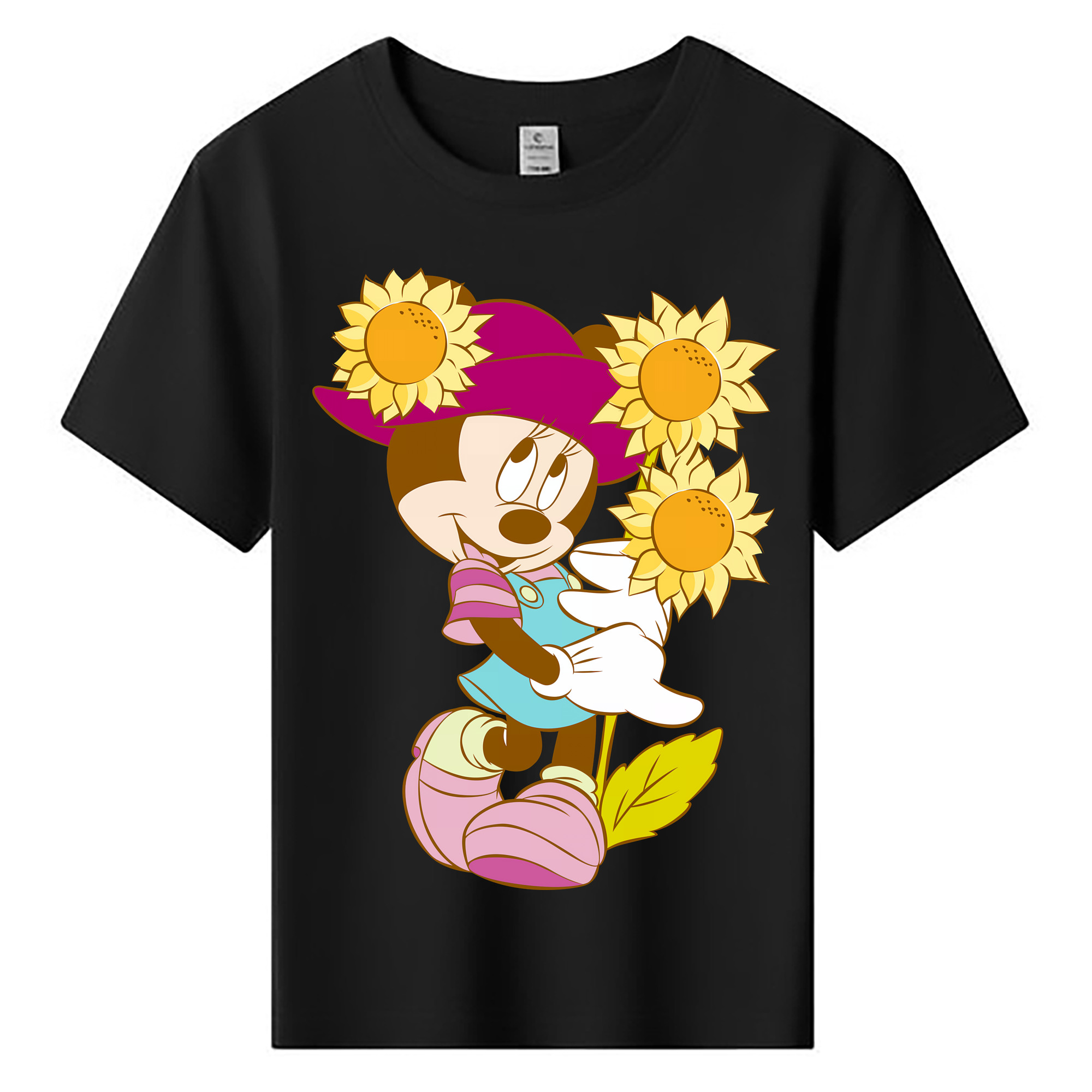（画像用） ミッキーマウス Mickey Mouse 綿100％キッズTシャツ（フロントプリント）