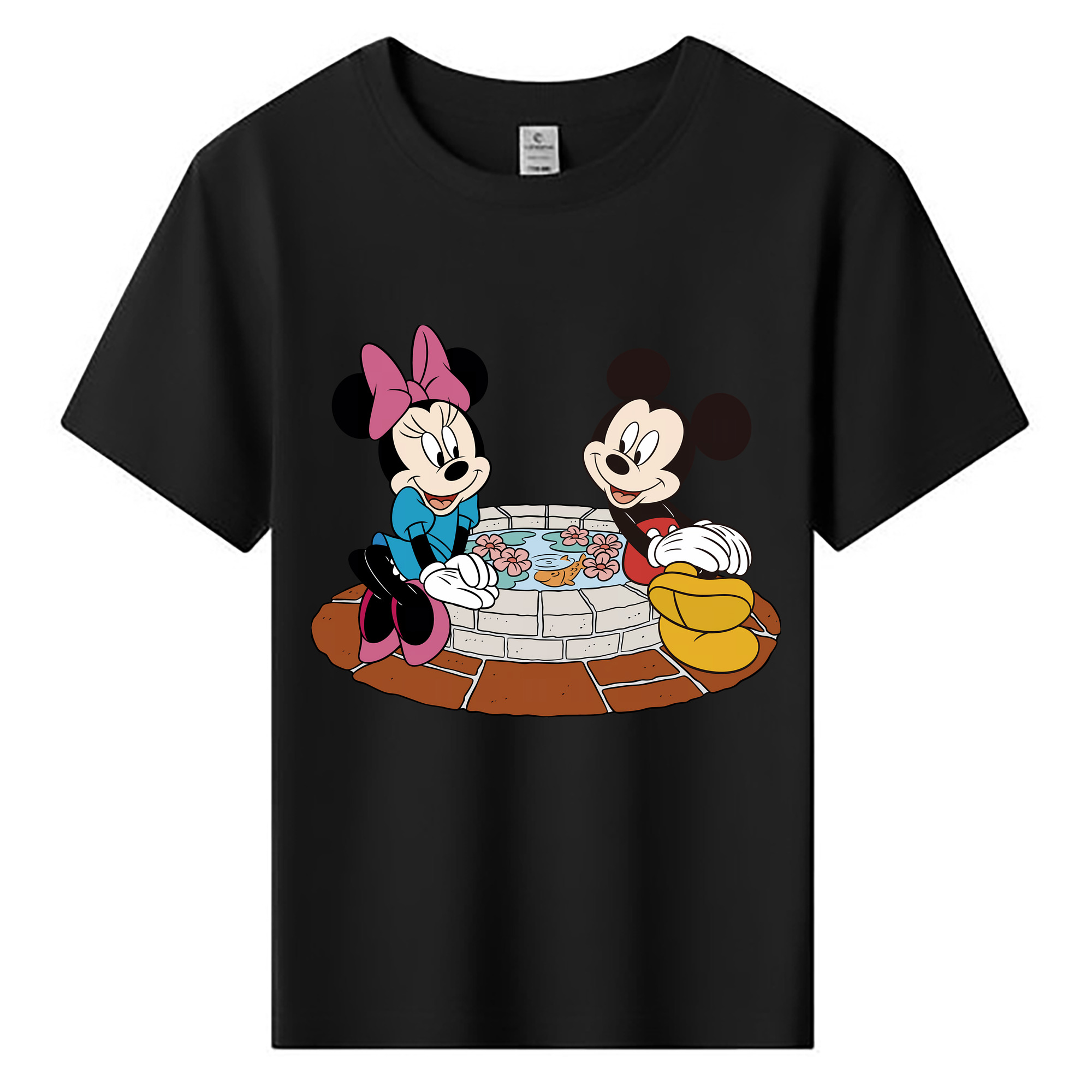 （画像用） ミッキーマウス Mickey Mouse 綿100％キッズTシャツ（フロントプリント）