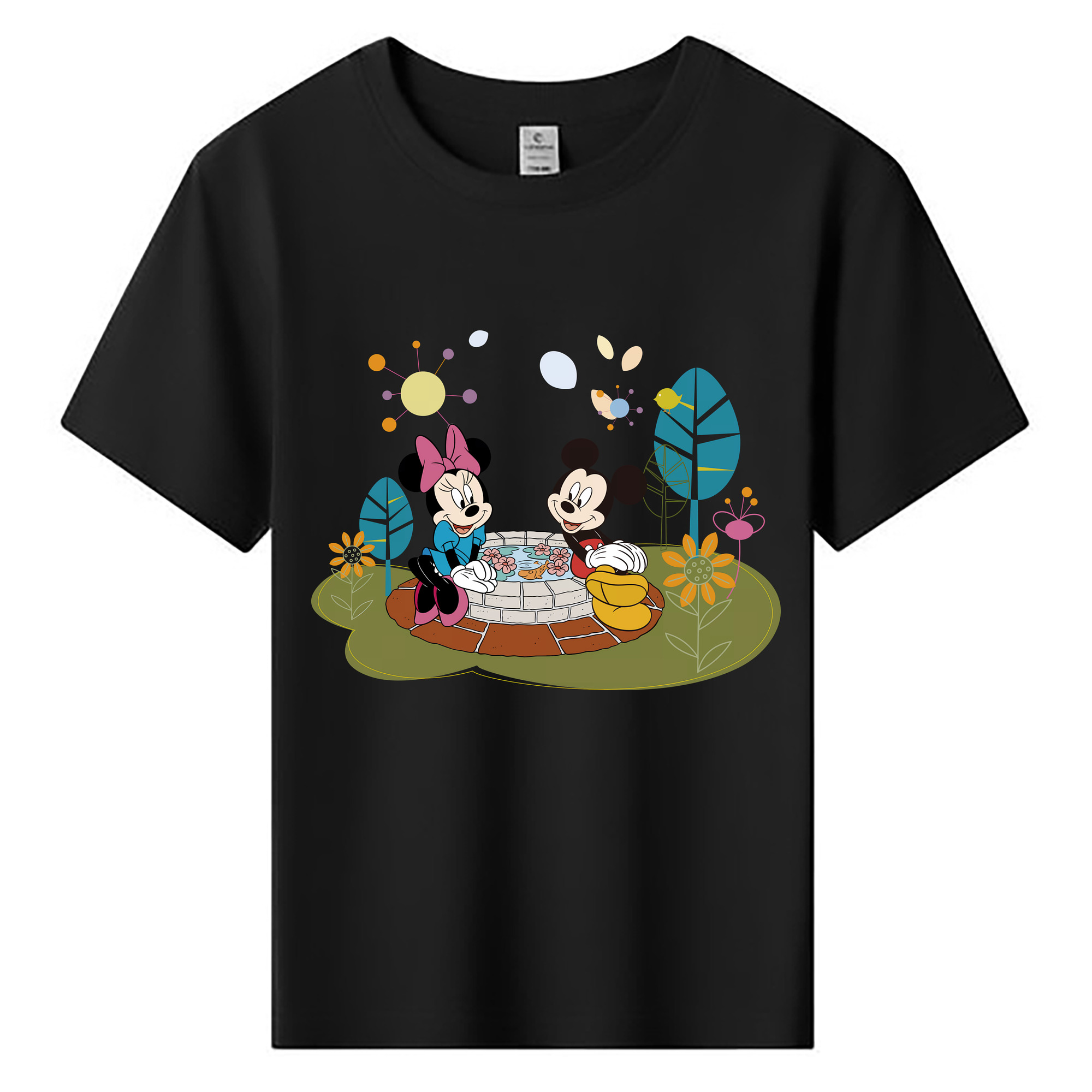 （画像用） ミッキーマウス Mickey Mouse 綿100％キッズTシャツ（フロントプリント）