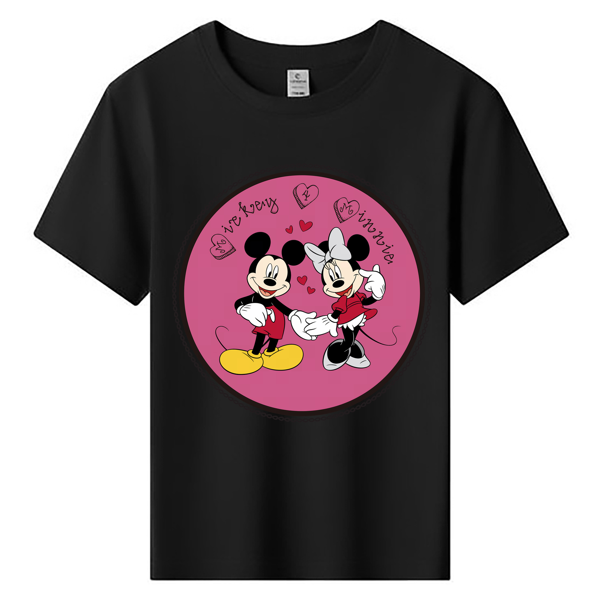 （画像用） ミッキーマウス Mickey Mouse 綿100％キッズTシャツ（フロントプリント）