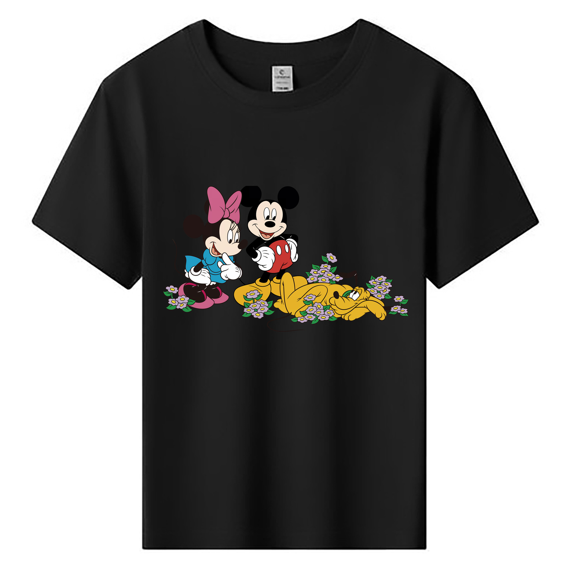 （画像用） ミッキーマウス Mickey Mouse 綿100％キッズTシャツ（フロントプリント）