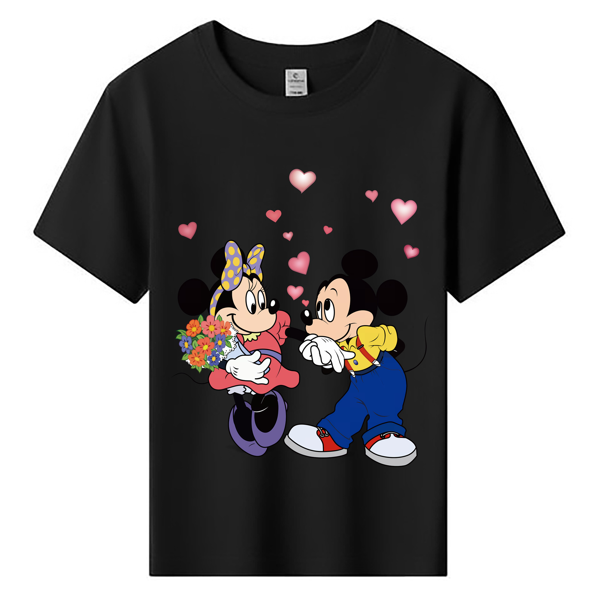 （画像用） ミッキーマウス Mickey Mouse 綿100％キッズTシャツ（フロントプリント）