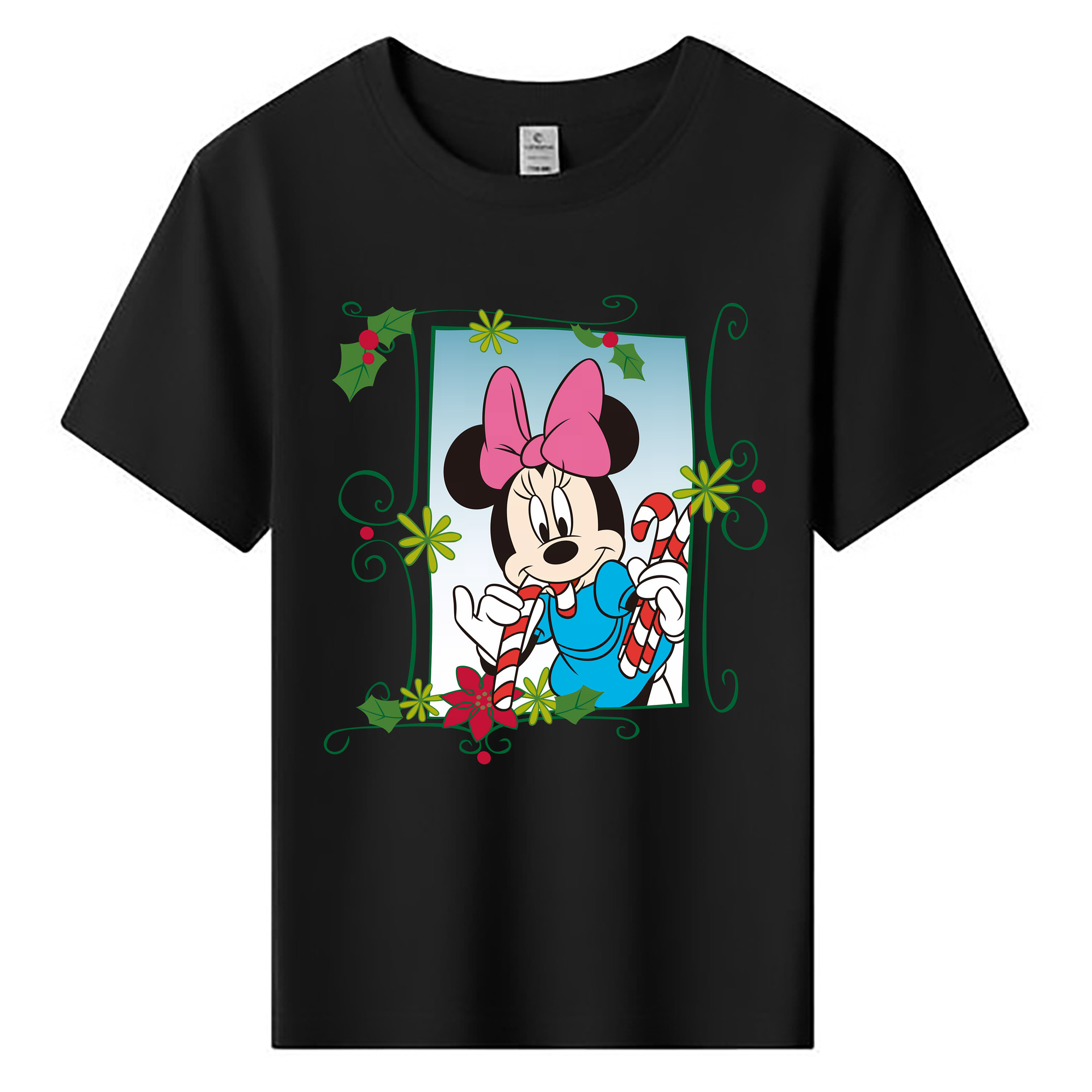 （画像用） ミッキーマウス Mickey Mouse 綿100％キッズTシャツ（フロントプリント）