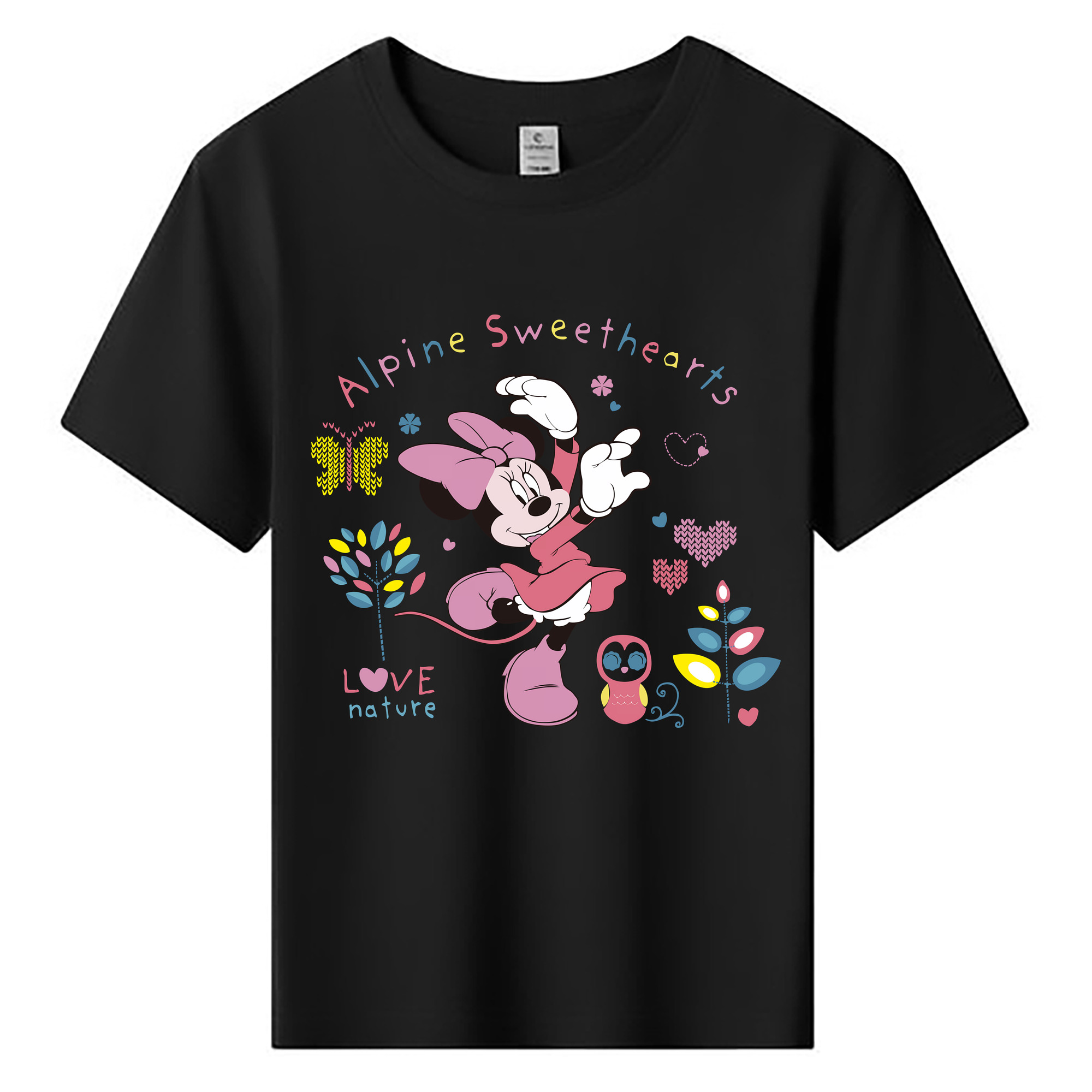 （画像用） ミッキーマウス Mickey Mouse 綿100％キッズTシャツ（フロントプリント）