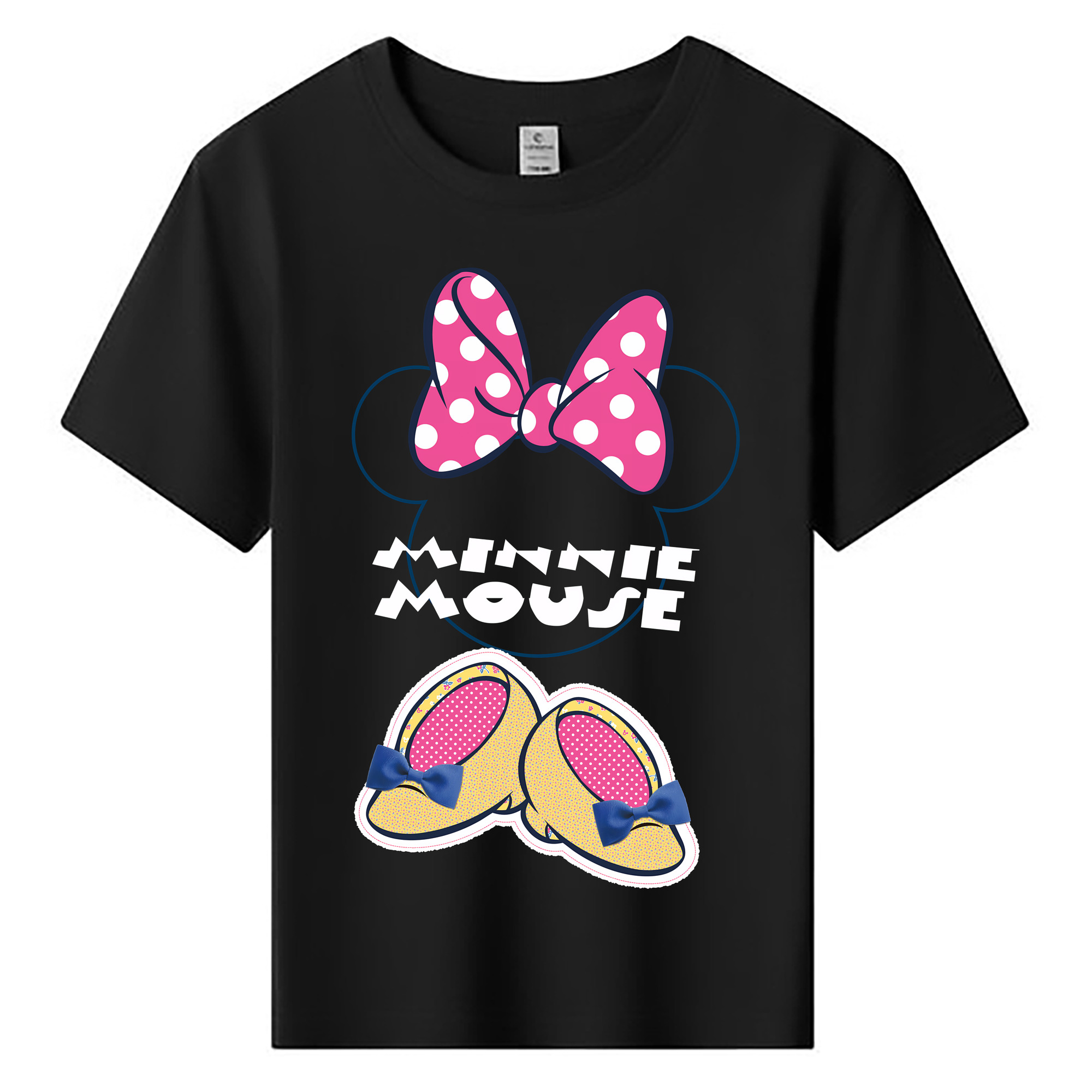 （画像用） ミッキーマウス Mickey Mouse 綿100％キッズTシャツ（フロントプリント）