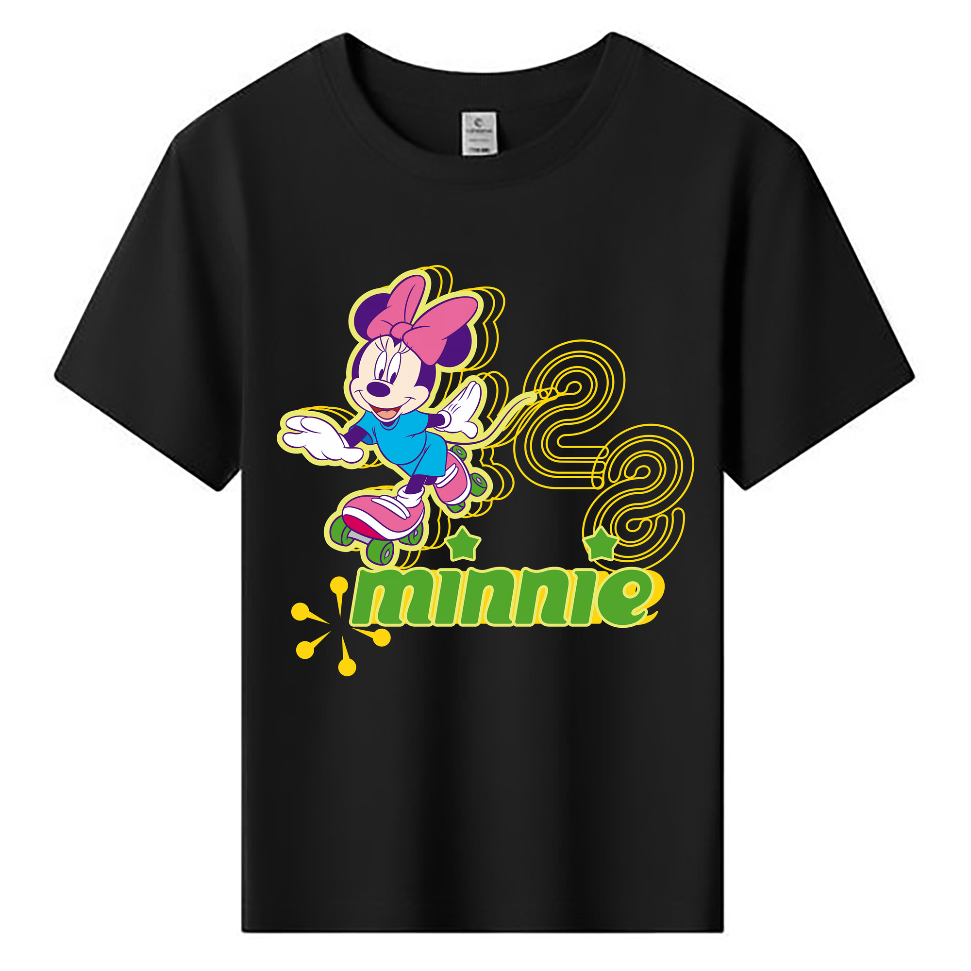 （画像用） ミッキーマウス Mickey Mouse 綿100％キッズTシャツ（フロントプリント）