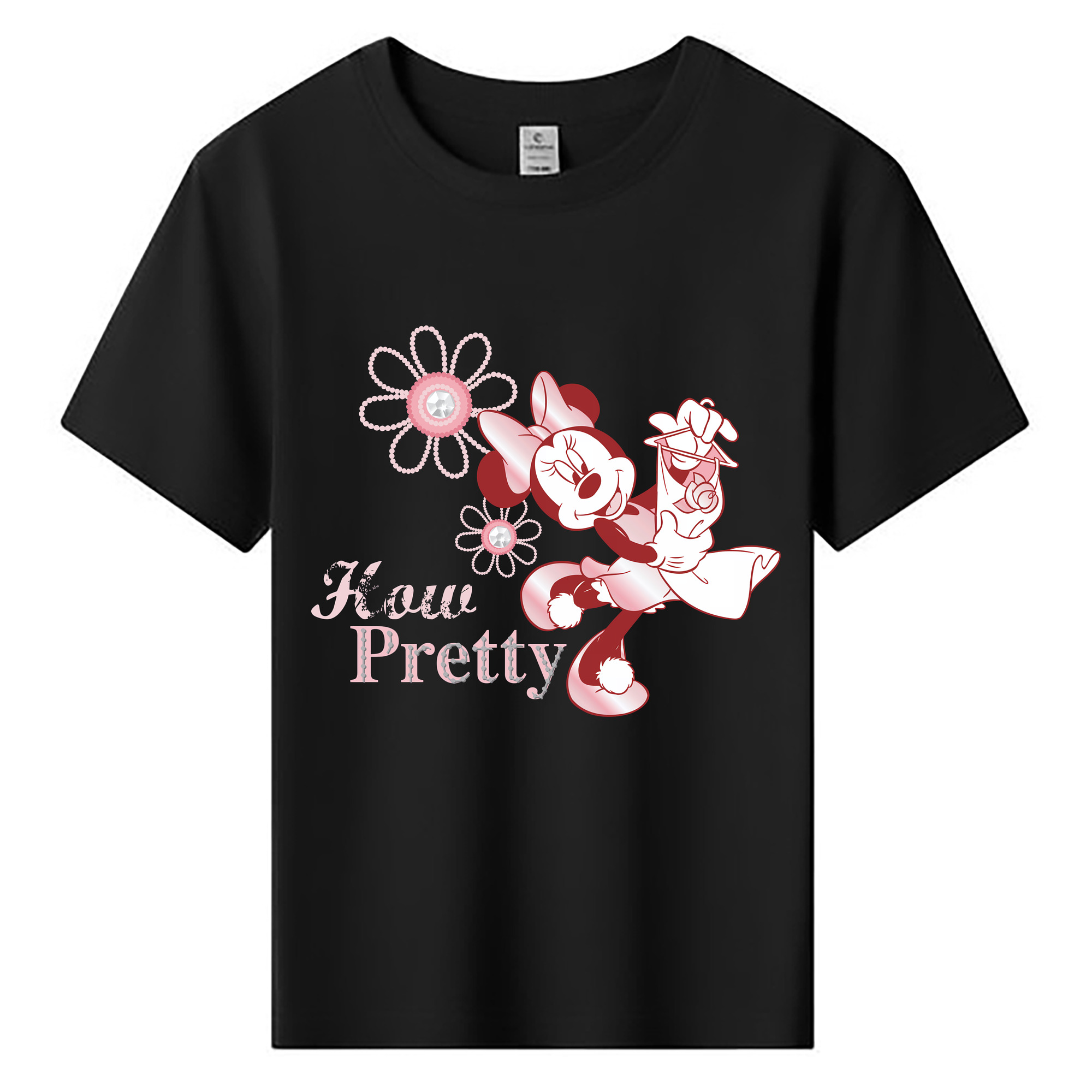 （画像用） ミッキーマウス Mickey Mouse 綿100％キッズTシャツ（フロントプリント）