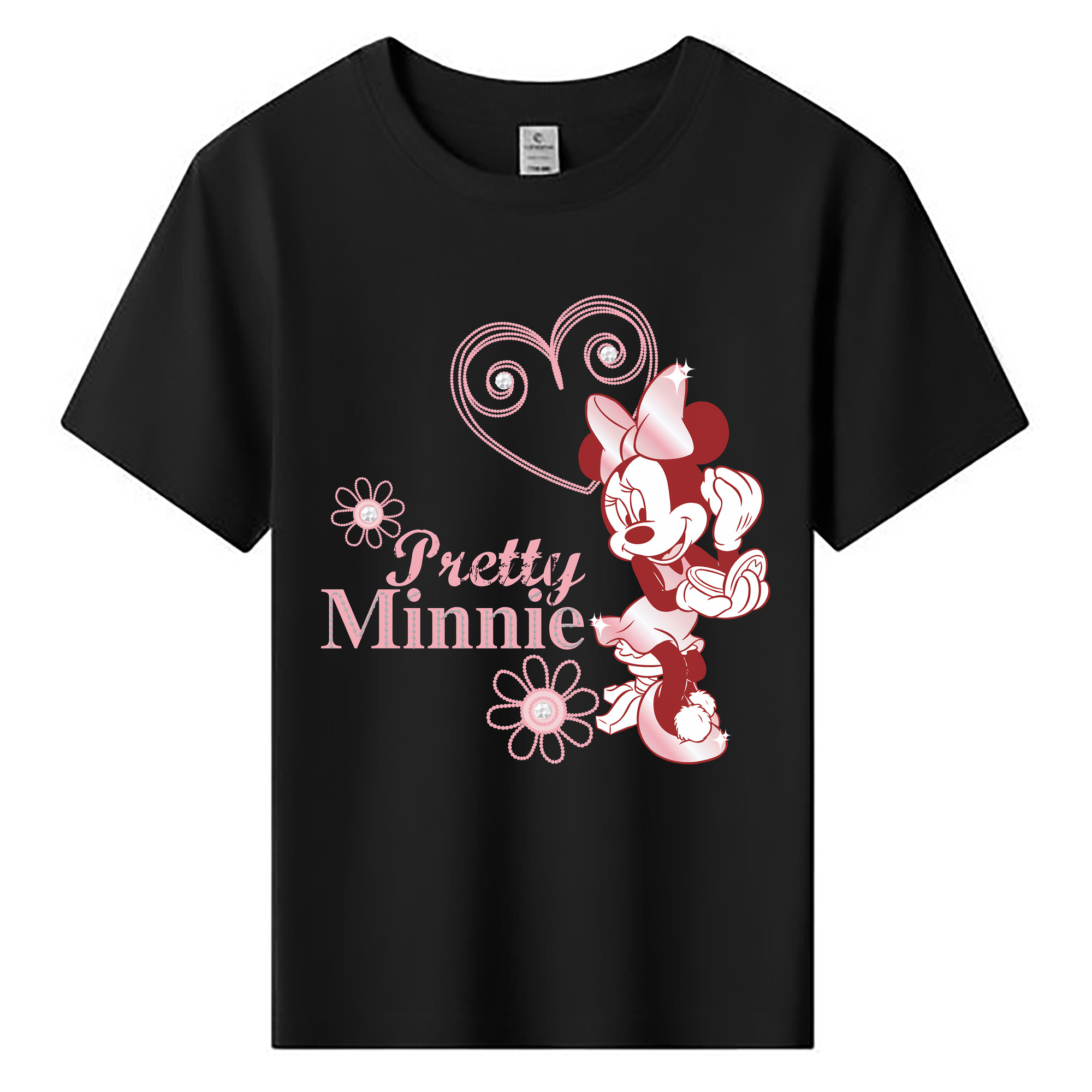 （画像用） ミッキーマウス Mickey Mouse 綿100％キッズTシャツ（フロントプリント）