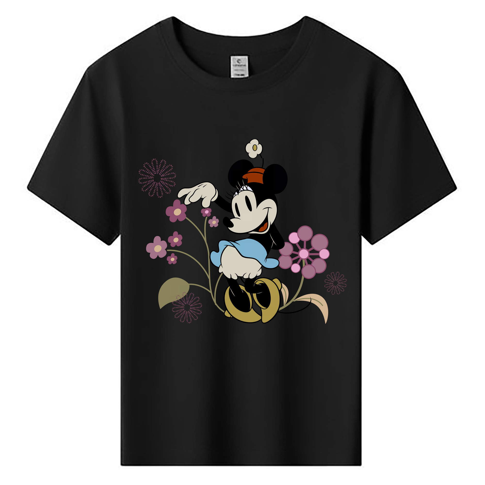 （画像用） ミッキーマウス Mickey Mouse 綿100％キッズTシャツ（フロントプリント）