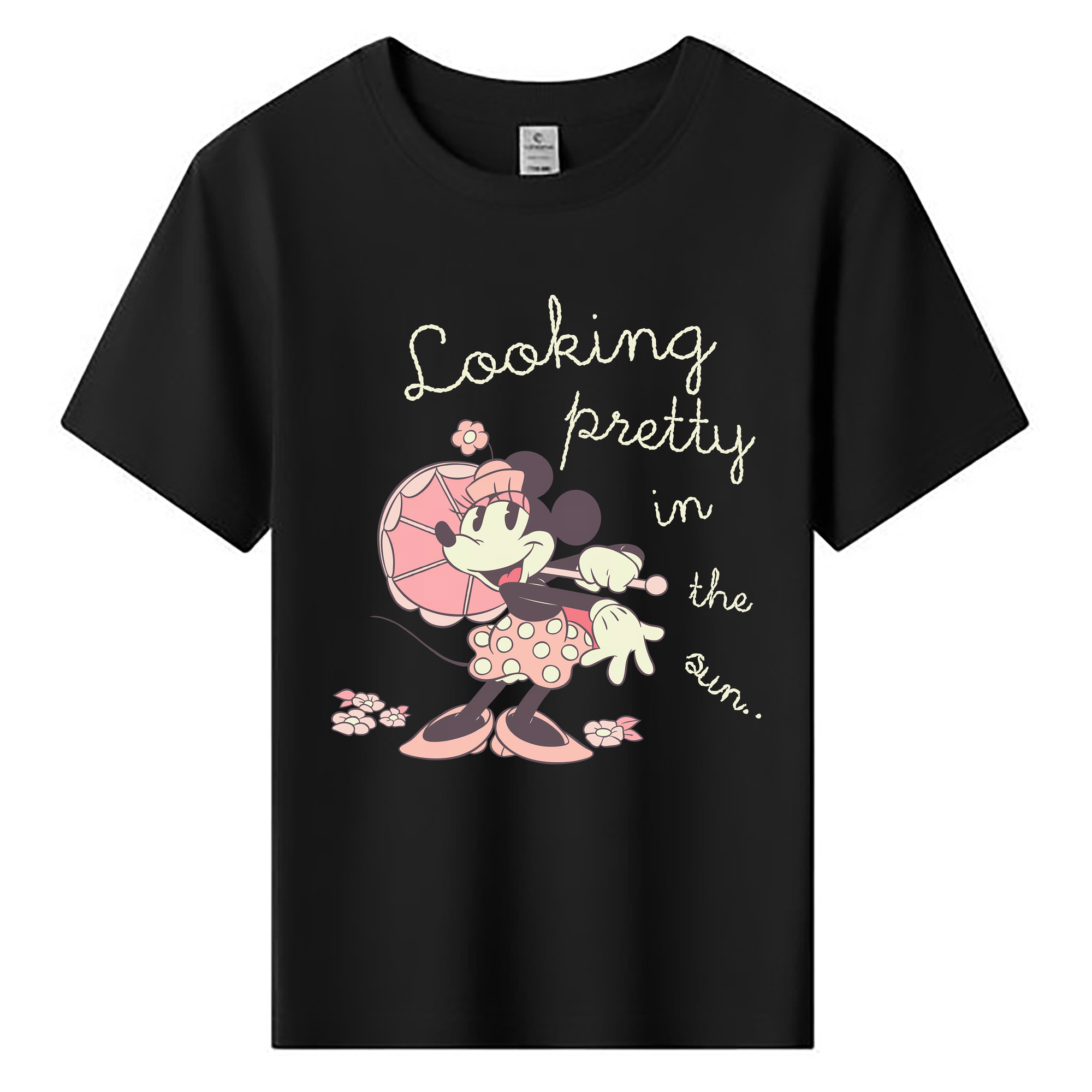 （画像用） ミッキーマウス Mickey Mouse 綿100％キッズTシャツ（フロントプリント）