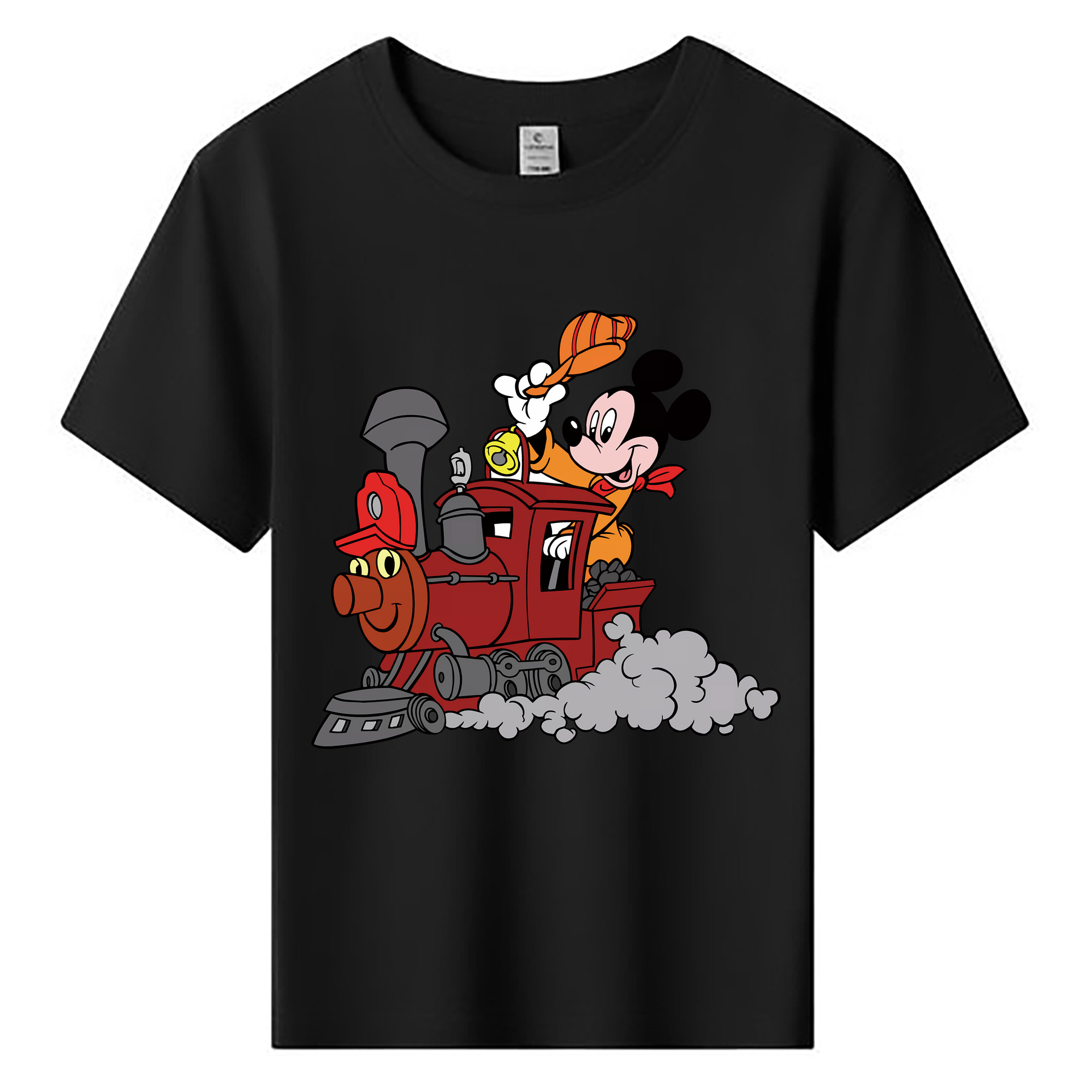 （画像用） ミッキーマウス Mickey Mouse 綿100％キッズTシャツ（フロントプリント）