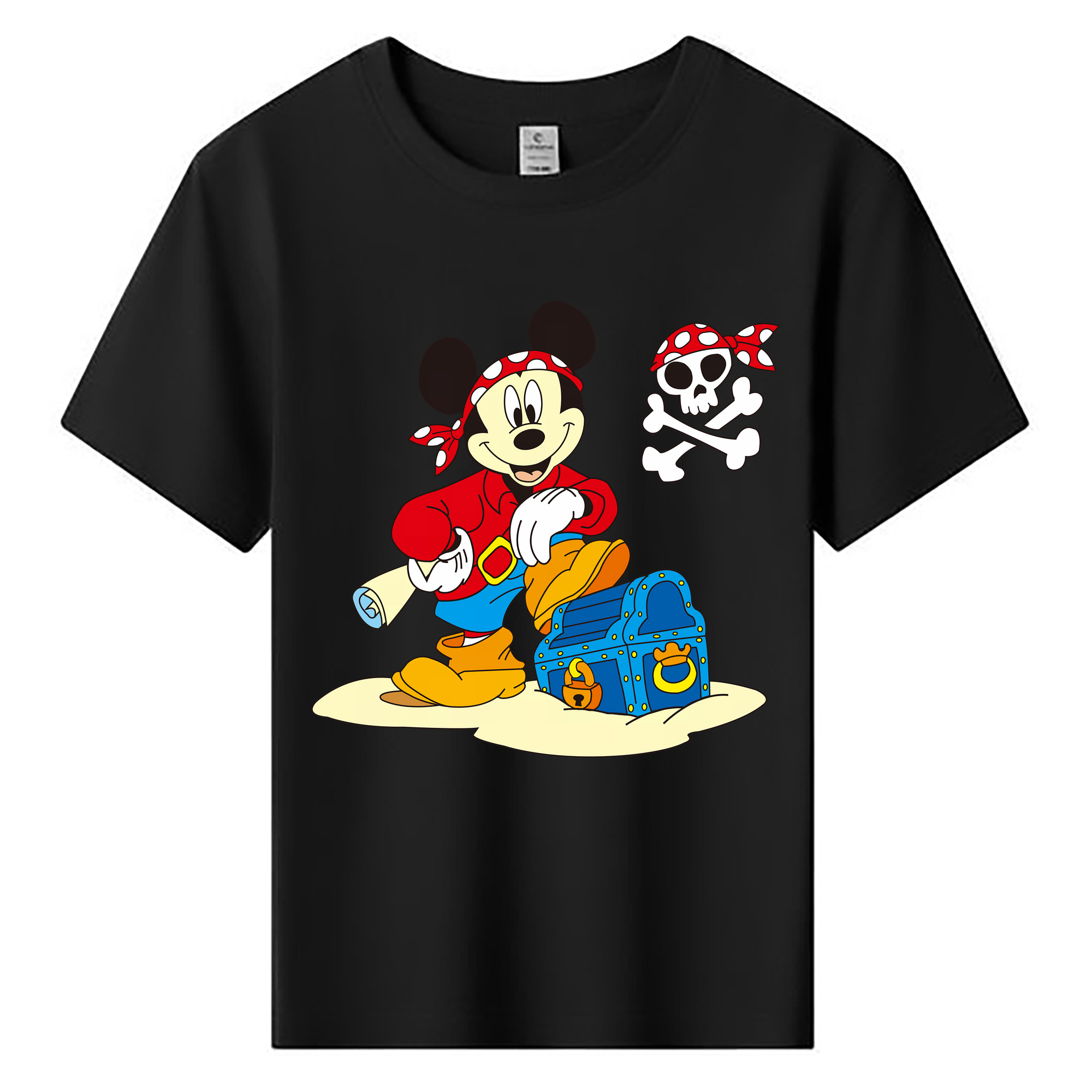 （画像用） ミッキーマウス Mickey Mouse 綿100％キッズTシャツ（フロントプリント）