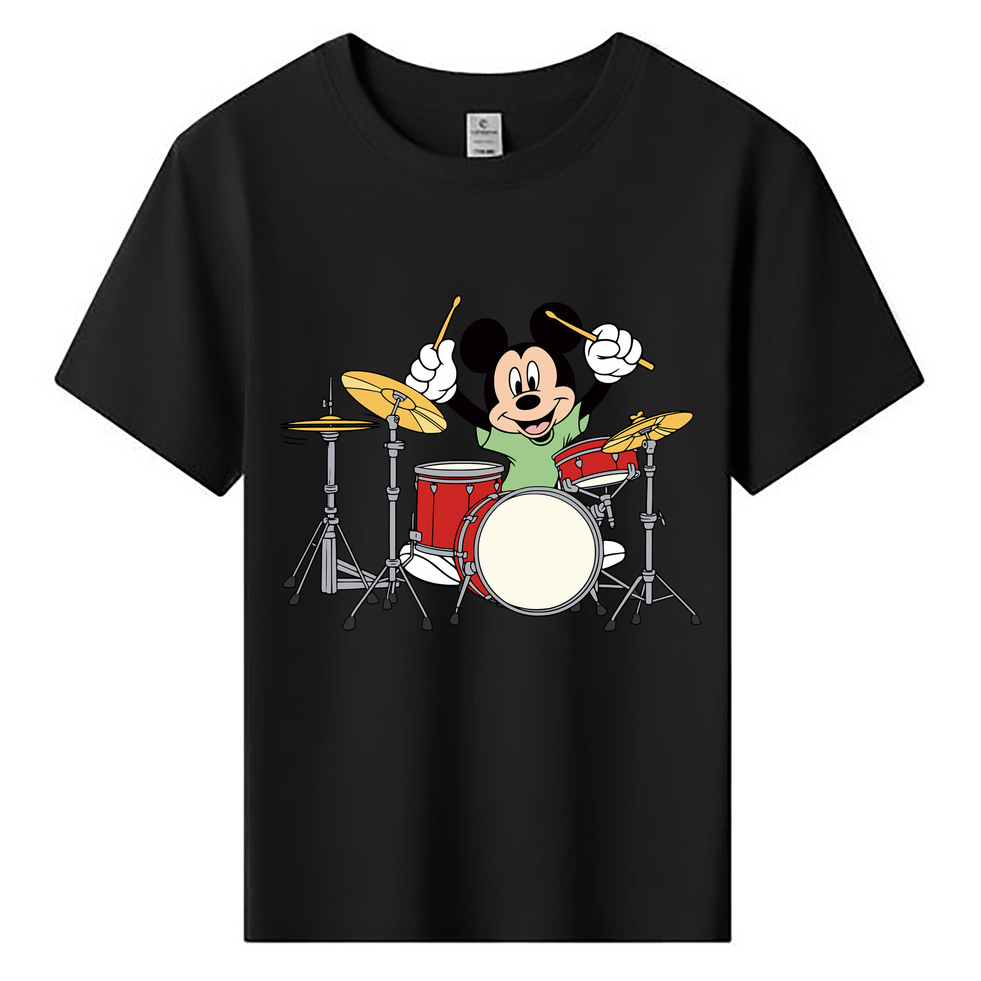 （画像用） ミッキーマウス Mickey Mouse 綿100％キッズTシャツ（フロントプリント）