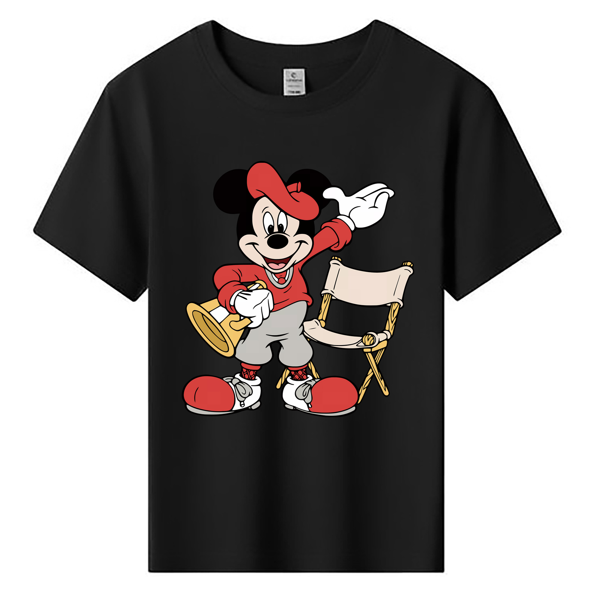 （画像用） ミッキーマウス Mickey Mouse 綿100％キッズTシャツ（フロントプリント）