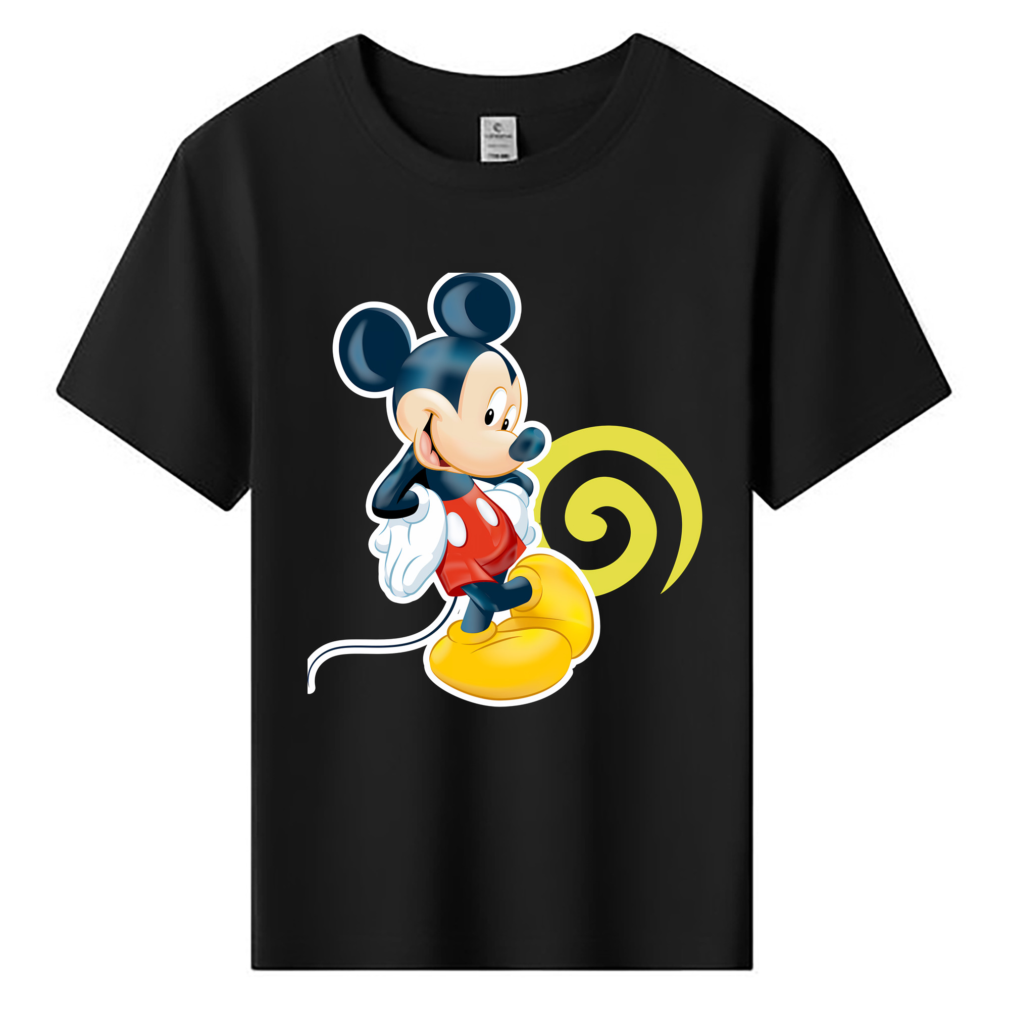 （画像用） ミッキーマウス Mickey Mouse 綿100％キッズTシャツ（フロントプリント）