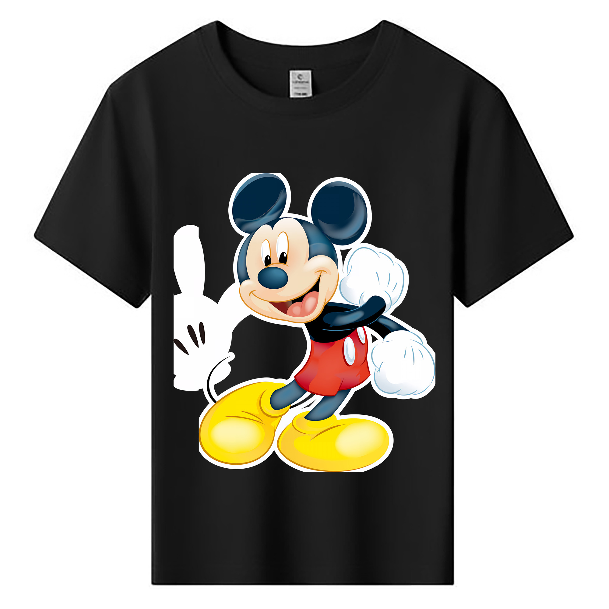 （画像用） ミッキーマウス Mickey Mouse 綿100％キッズTシャツ（フロントプリント）